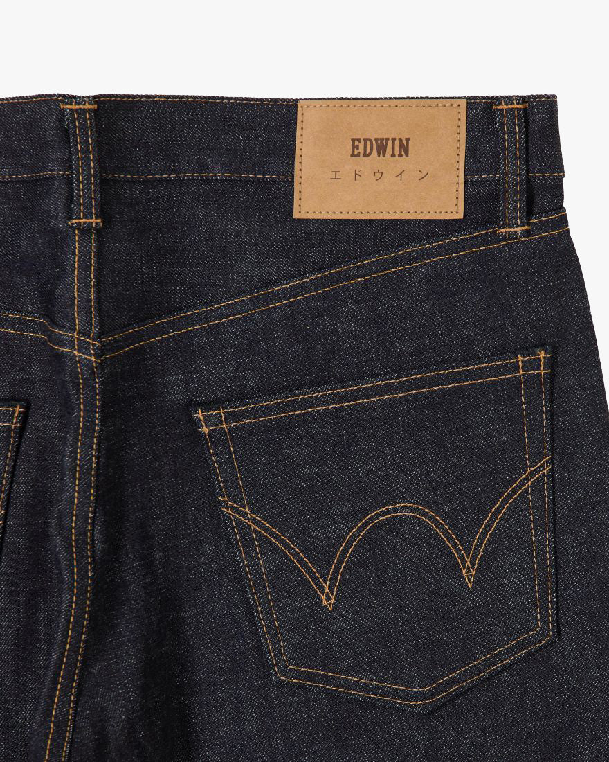 Edwin Made In Japan Regular Straight Mens Jeans - 13.5oz Kaihara Dark Pure Indigo Rainbow Selvage Denim / Blue Unwashed - Image 7