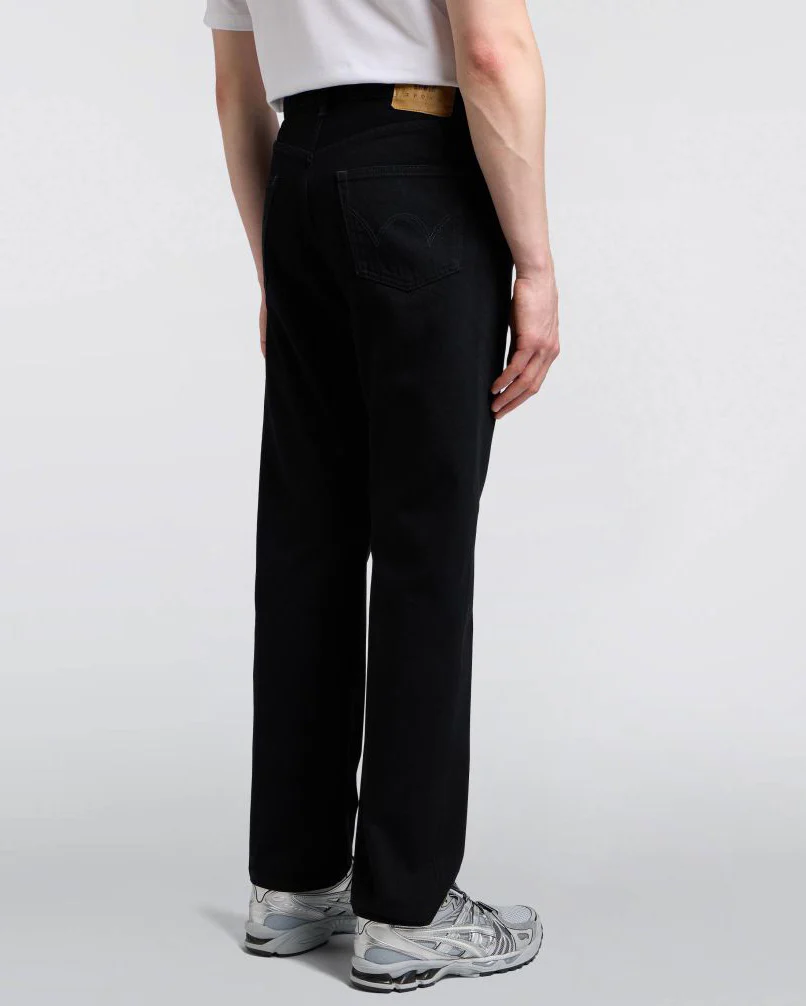 Edwin Made In Japan Regular Straight Mens Jeans - 13oz Kaihara Right Hand Denim / Black Unwashed - Image 2