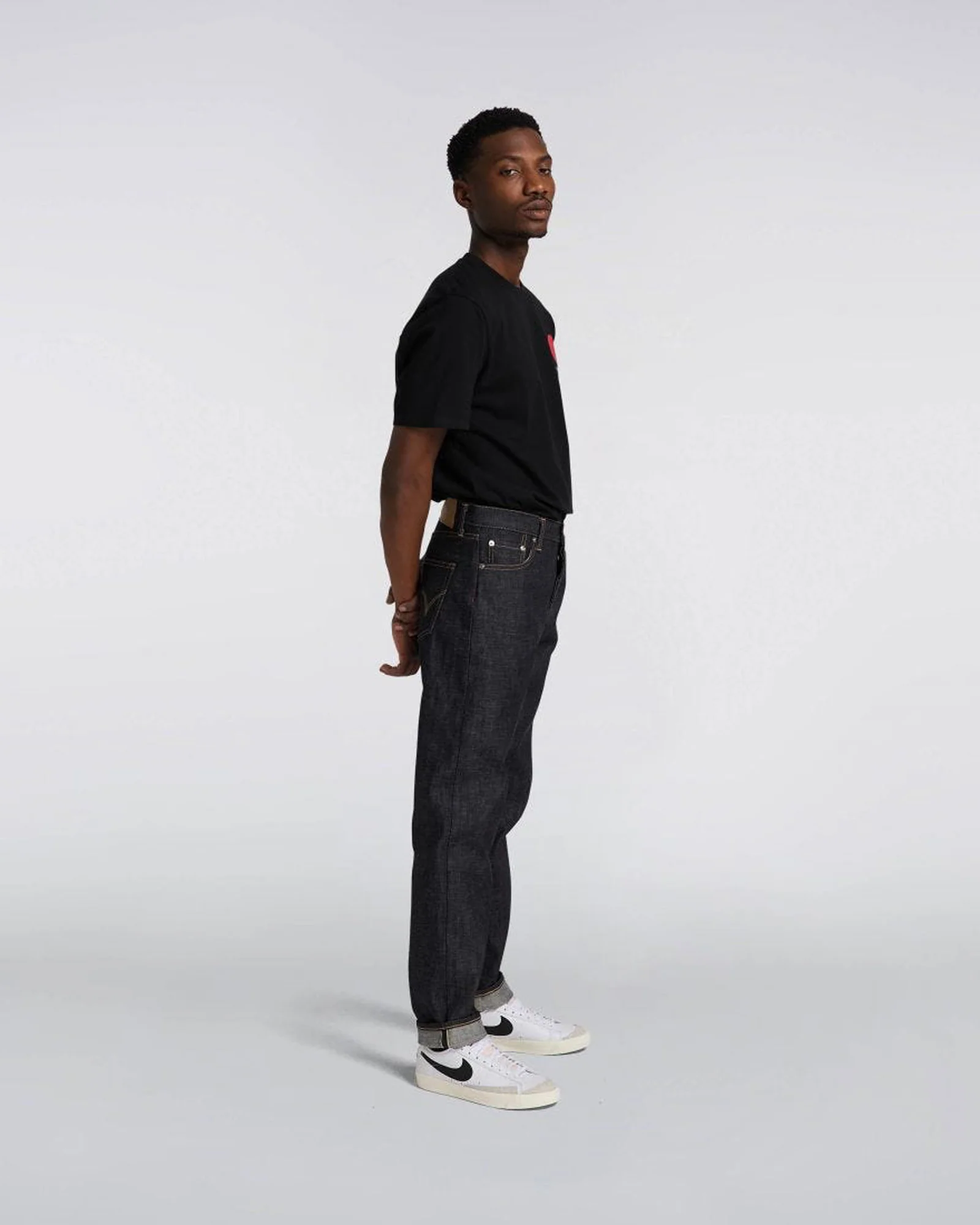 Edwin Made In Japan Regular Tapered Mens Jeans - 13.5oz Kaihara Dark Pure Indigo Rainbow Selvage Denim / Blue Unwashed - Image 4