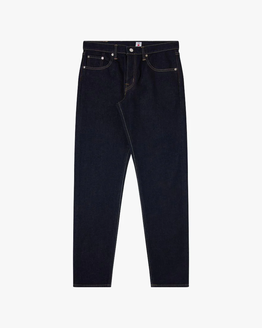 Edwin Made In Japan Regular Tapered Mens Jeans - 13oz Kaihara Pure Indigo Stretch Denim / Blue Rinsed - Image 4