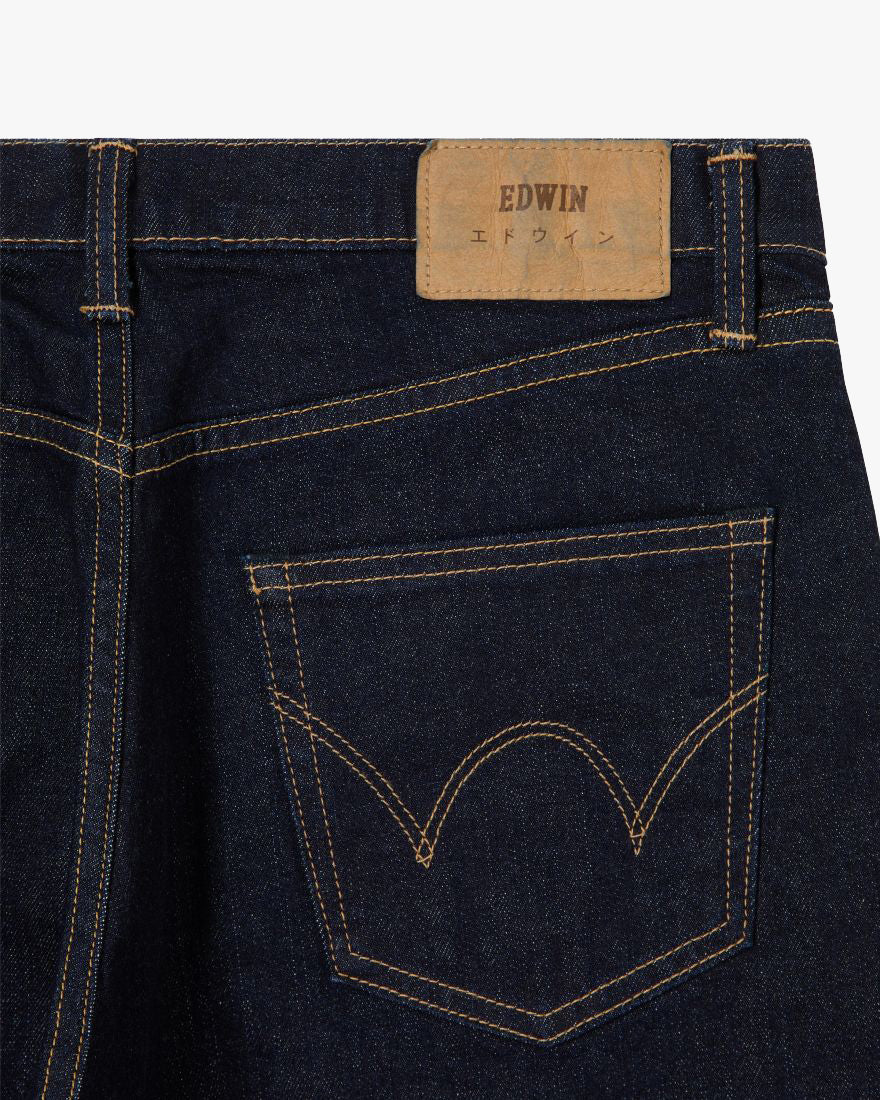 Edwin Made In Japan Regular Tapered Mens Jeans - 13oz Kaihara Pure Indigo Stretch Denim / Blue Rinsed - Image 7