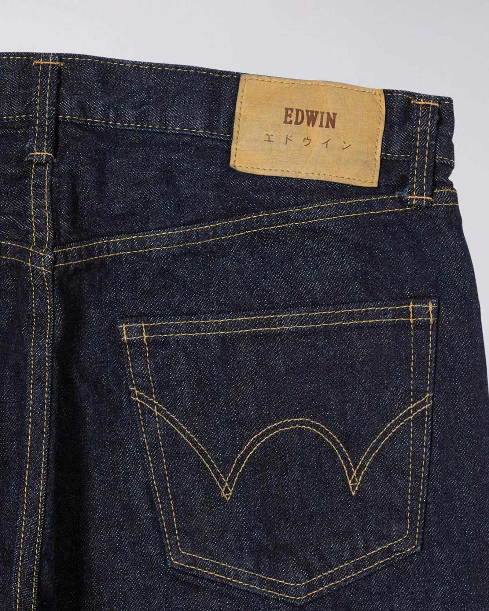 Edwin Made In Japan Regular Tapered Mens Jeans - 14oz Kurabo Recycled Red Selvage Denim / Blue Rinsed - Image 7