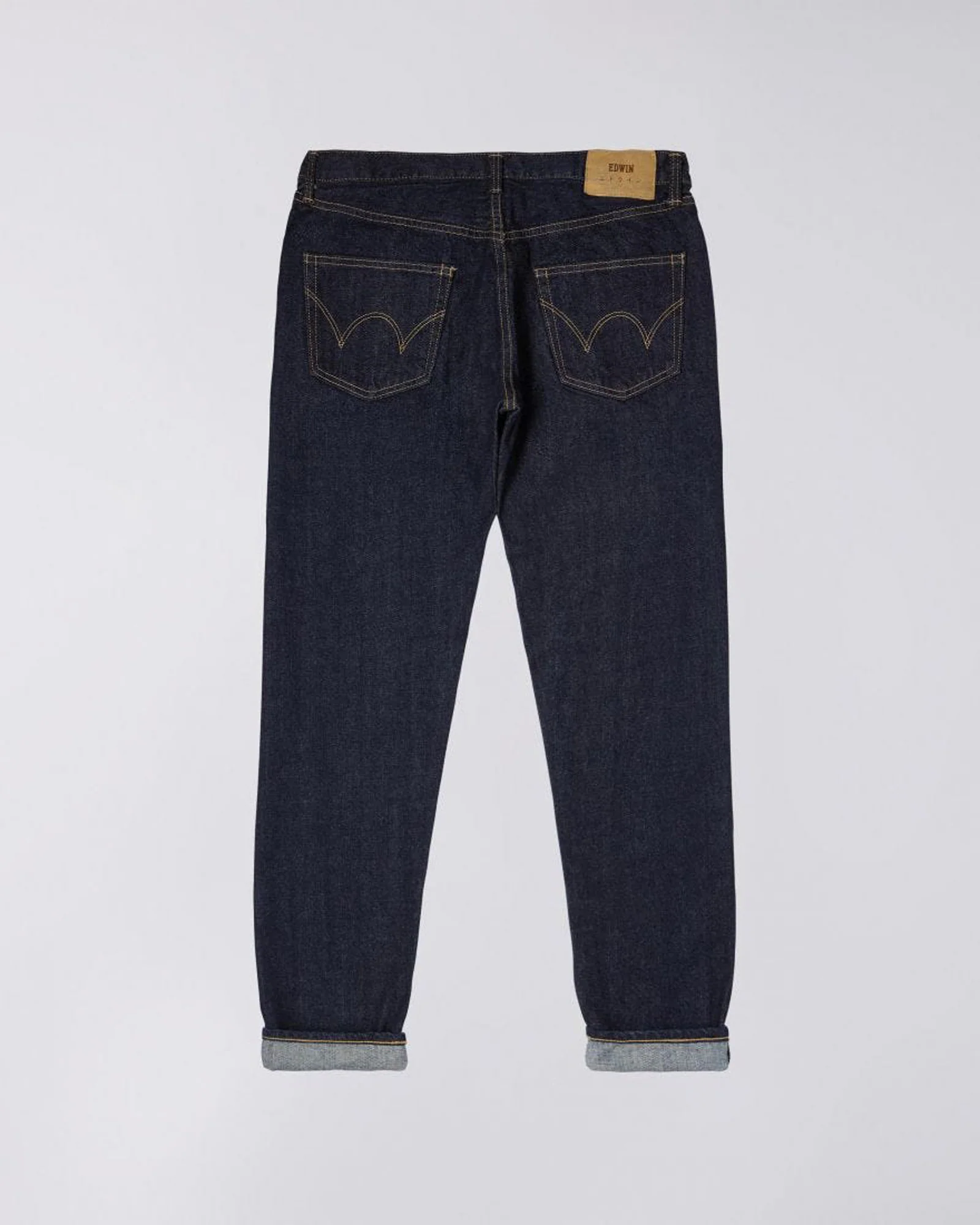 Edwin Made In Japan Regular Tapered Mens Jeans - 14oz Kurabo Recycled Red Selvage Denim / Blue Rinsed - Image 9