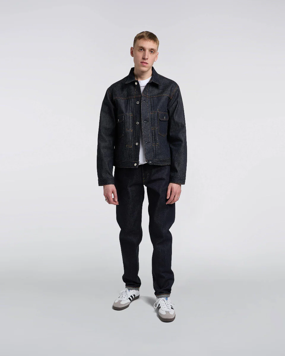 Edwin Made In Japan Regular Tapered Mens Jeans - 14oz Kurabo Recycled Red Selvage Denim / Blue Unwashed - Image 4