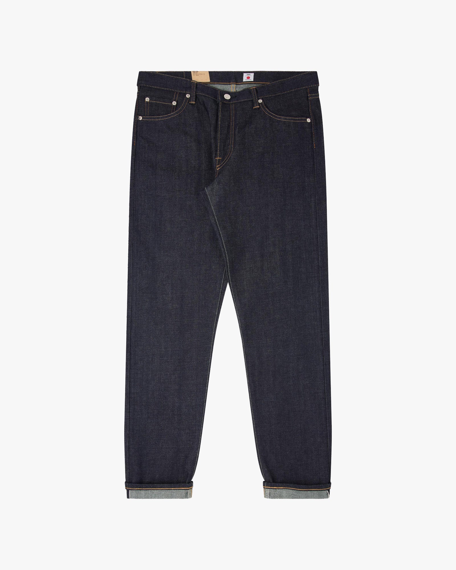 Edwin Made In Japan Regular Tapered Mens Jeans - 14oz Kurabo Recycled Red Selvage Denim / Blue Unwashed - Image 5