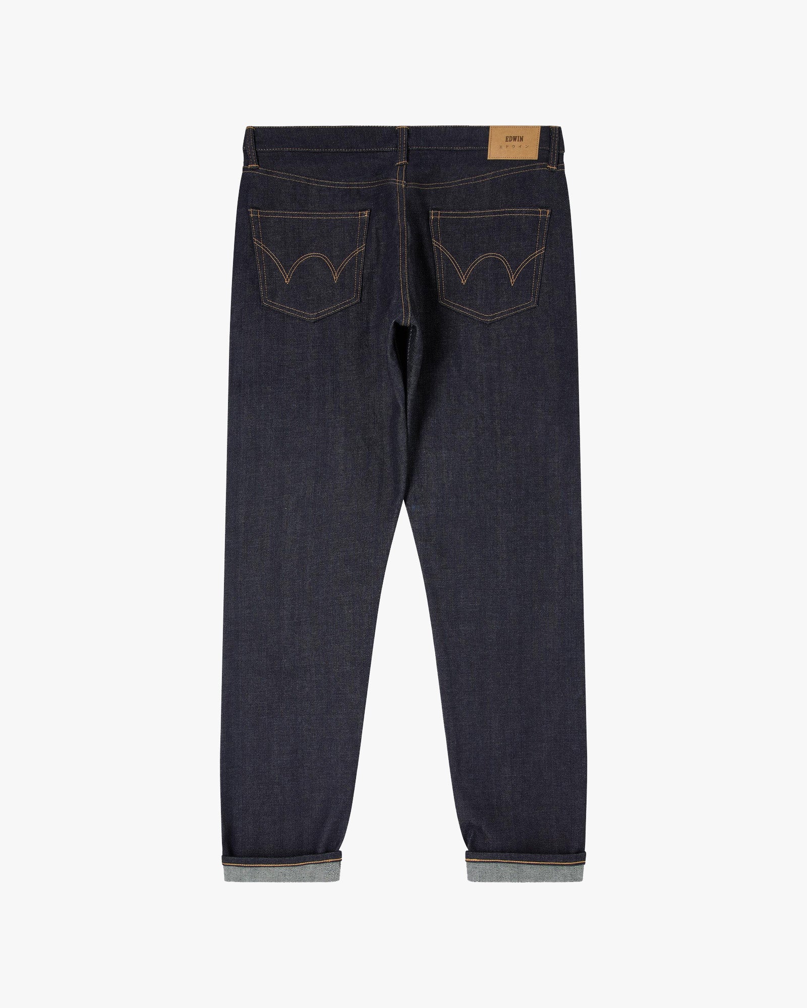 Edwin Made In Japan Regular Tapered Mens Jeans - 14oz Kurabo Recycled Red Selvage Denim / Blue Unwashed - Image 6