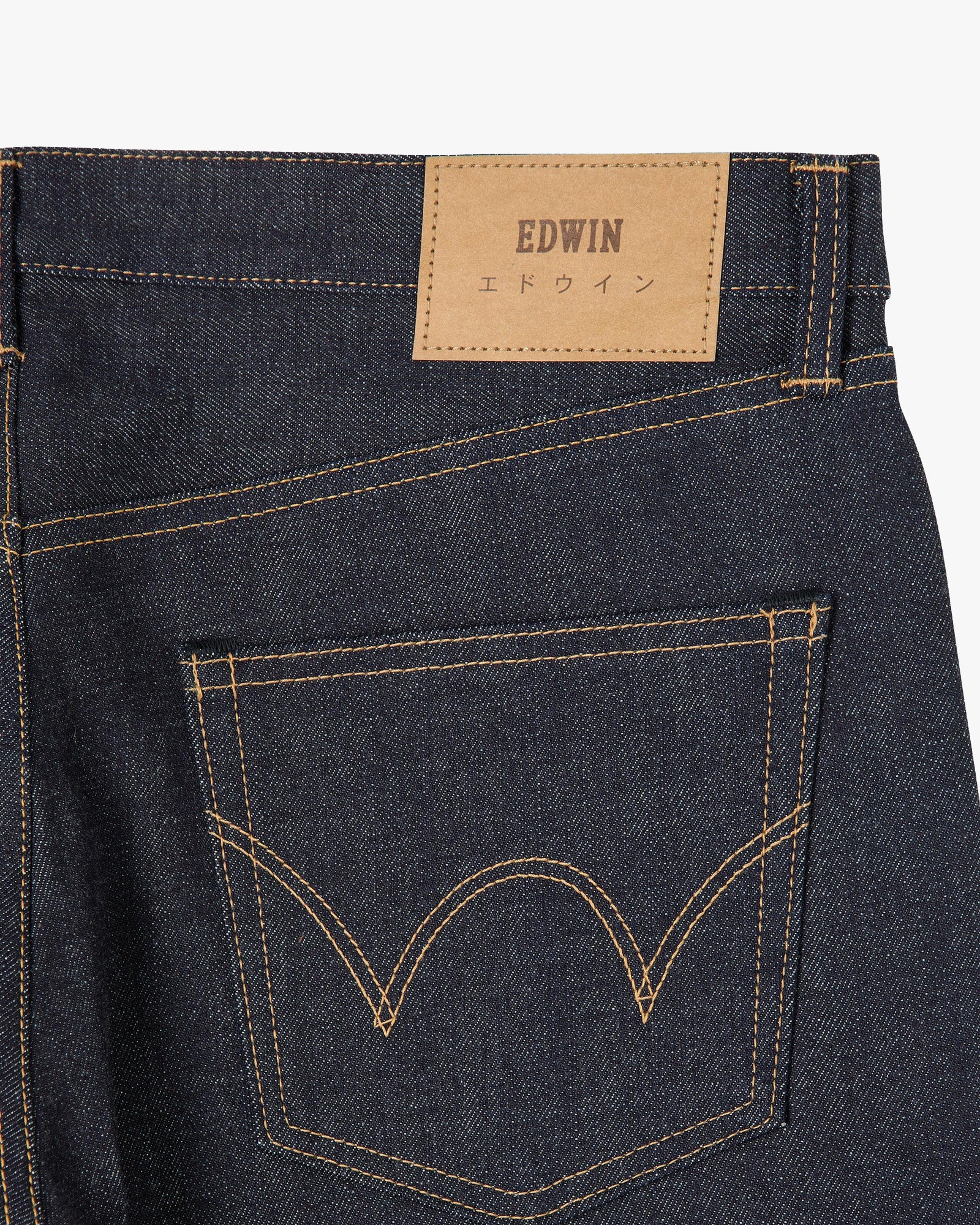 Edwin Made In Japan Regular Tapered Mens Jeans - 14oz Kurabo Recycled Red Selvage Denim / Blue Unwashed - Image 8