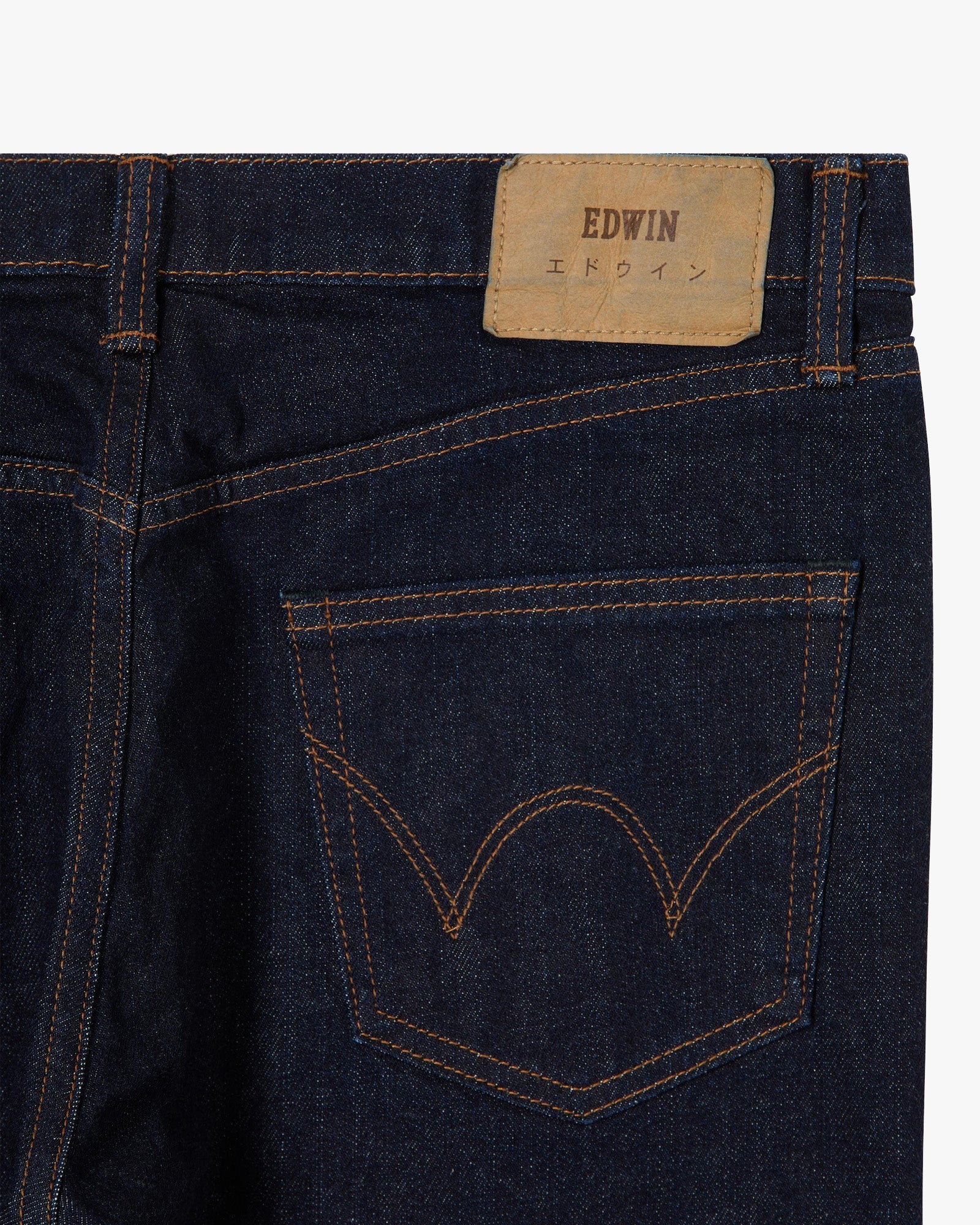 Edwin Made In Japan Slim Tapered Mens Jeans - 13oz Kaihara Pure Indigo Stretch Denim / Blue Rinsed - Image 7