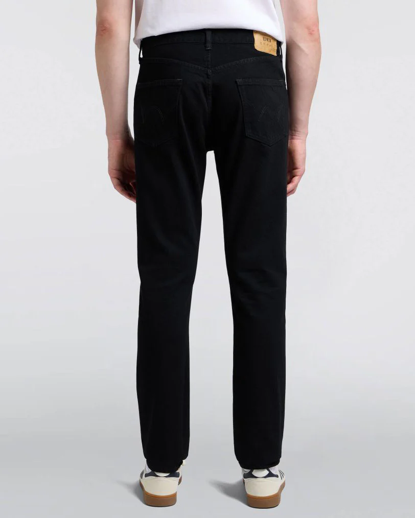 Edwin Made In Japan Slim Tapered Mens Jeans - 13oz Kaihara Right Hand Denim / Black Unwashed - Image 2