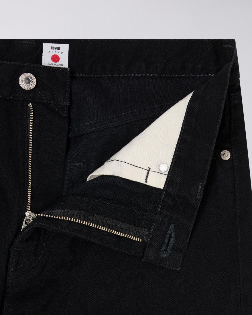 Edwin Made In Japan Slim Tapered Mens Jeans - 13oz Kaihara Right Hand Denim / Black Unwashed - Image 4
