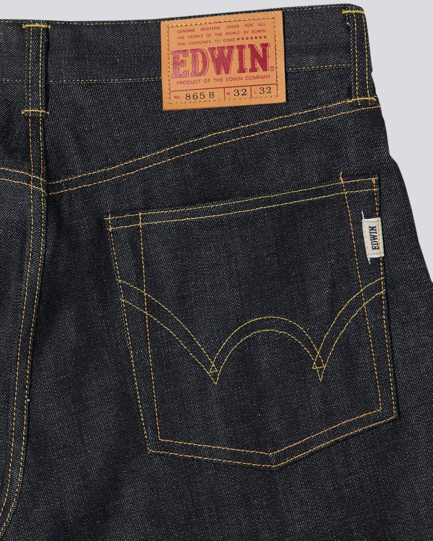 Edwin Nashville Loose Mens Jeans - 14oz Red Listed Selvage Denim / Blue Unwashed - Image 7