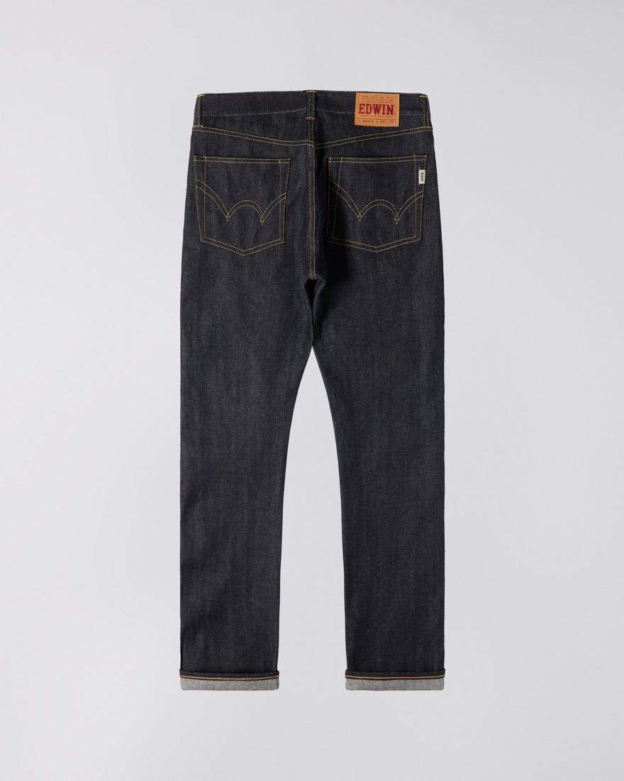 Edwin Nashville Loose Mens Jeans - 14oz Red Listed Selvage Denim / Blue Unwashed - Image 9