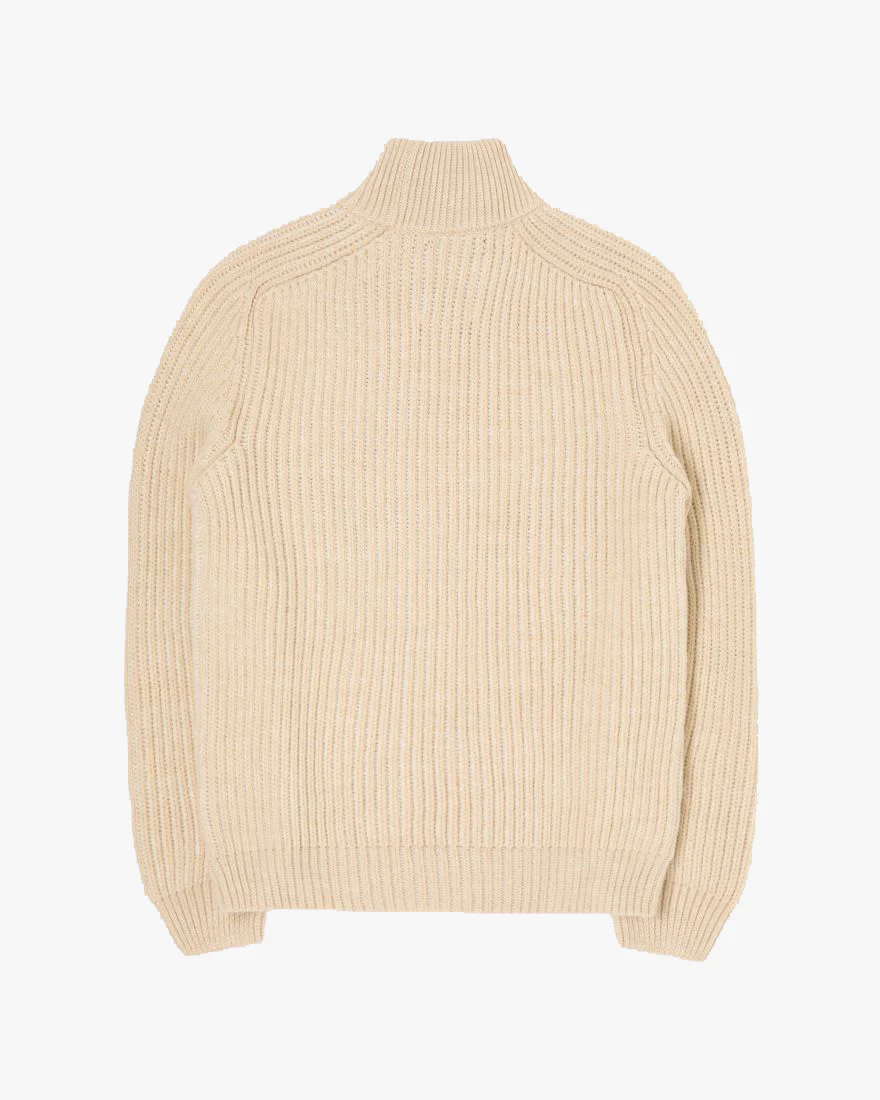 Edwin Roni High Collar Sweater - Beige - Image 5