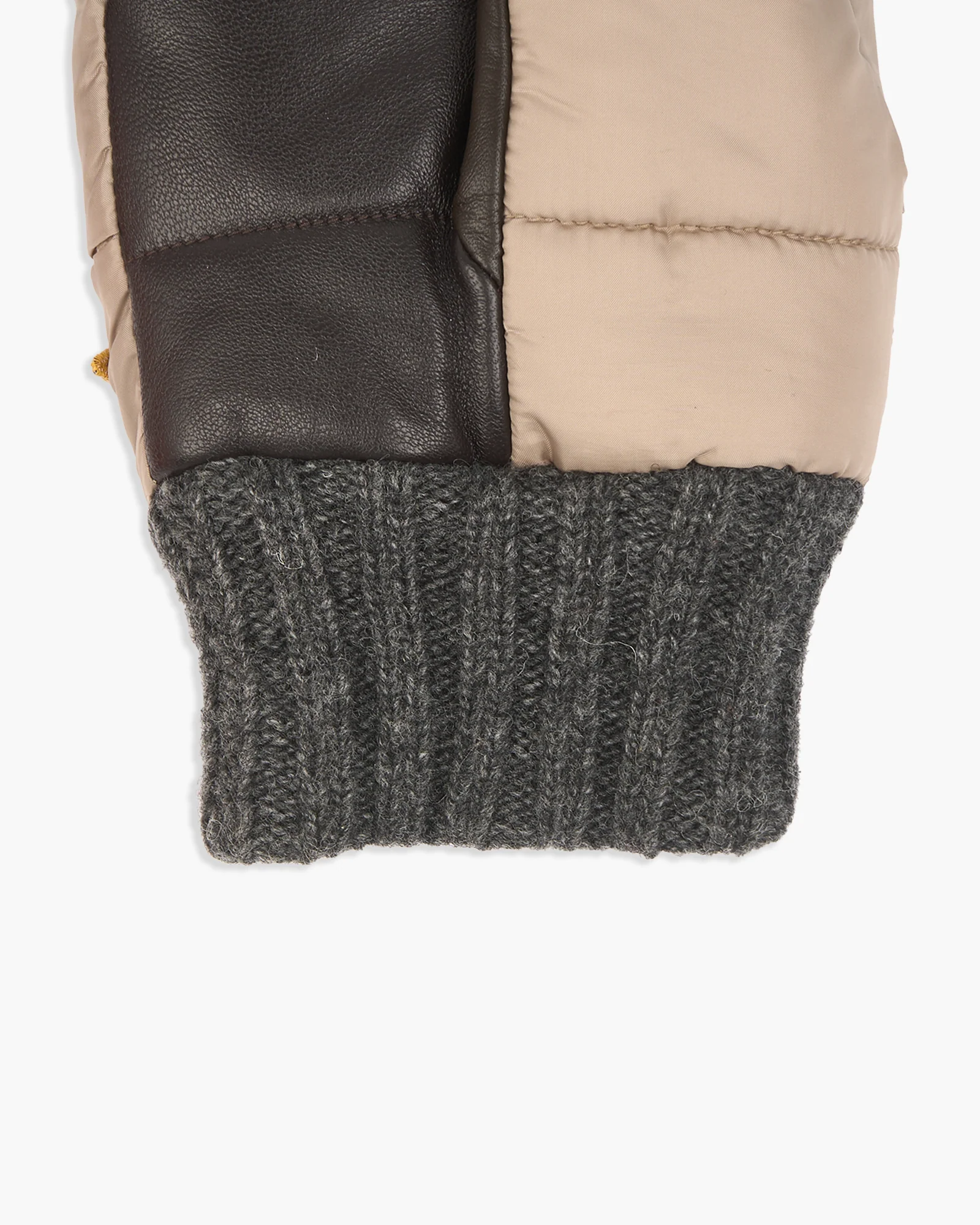 Elmer Caterpillar Sheepskin Palm Mittens - Beige - Image 3