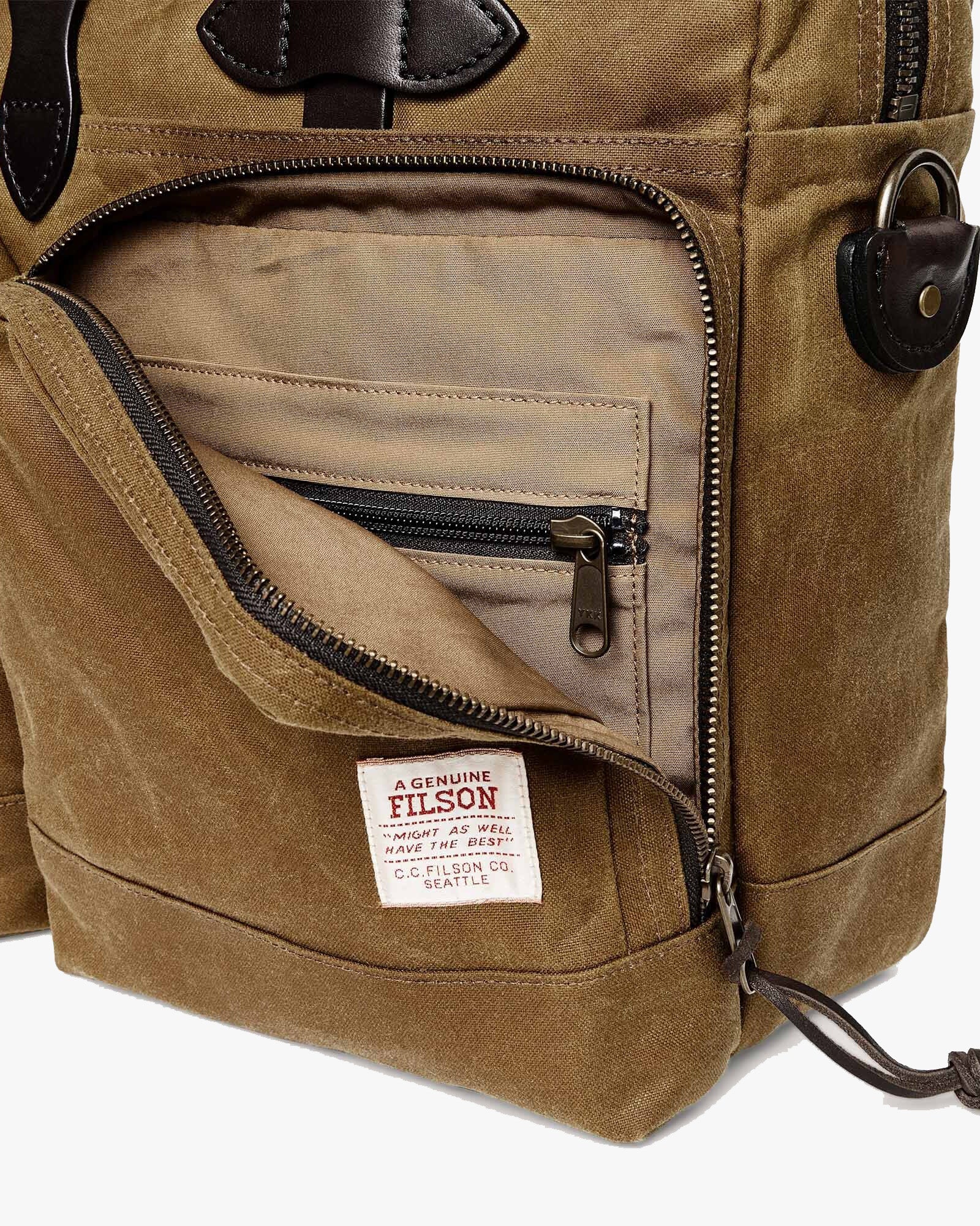 Filson 24 Hour Tin Briefcase - Dark Tan - Image 6