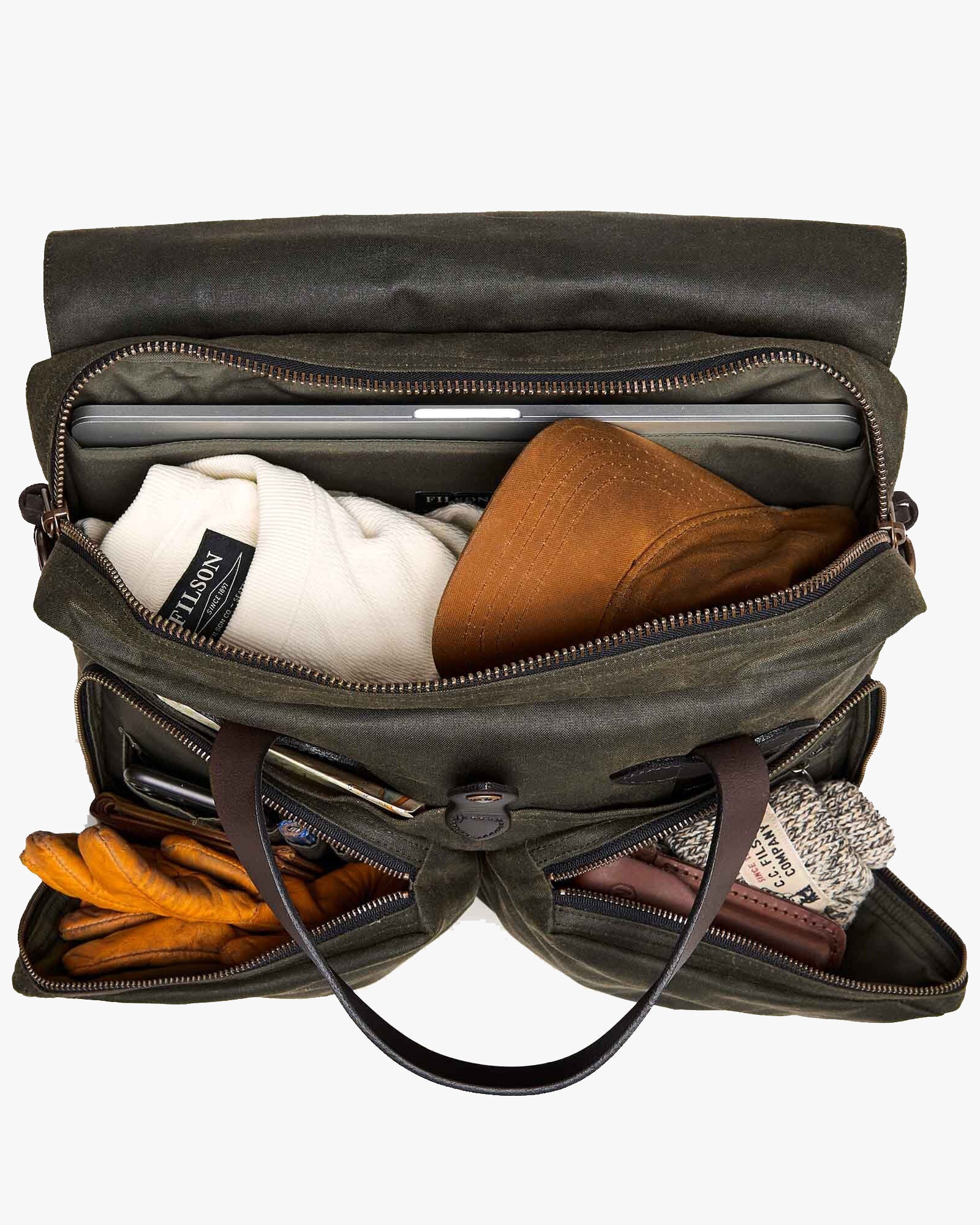 Filson 24 Hour Tin Briefcase - Otter Green - Image 2