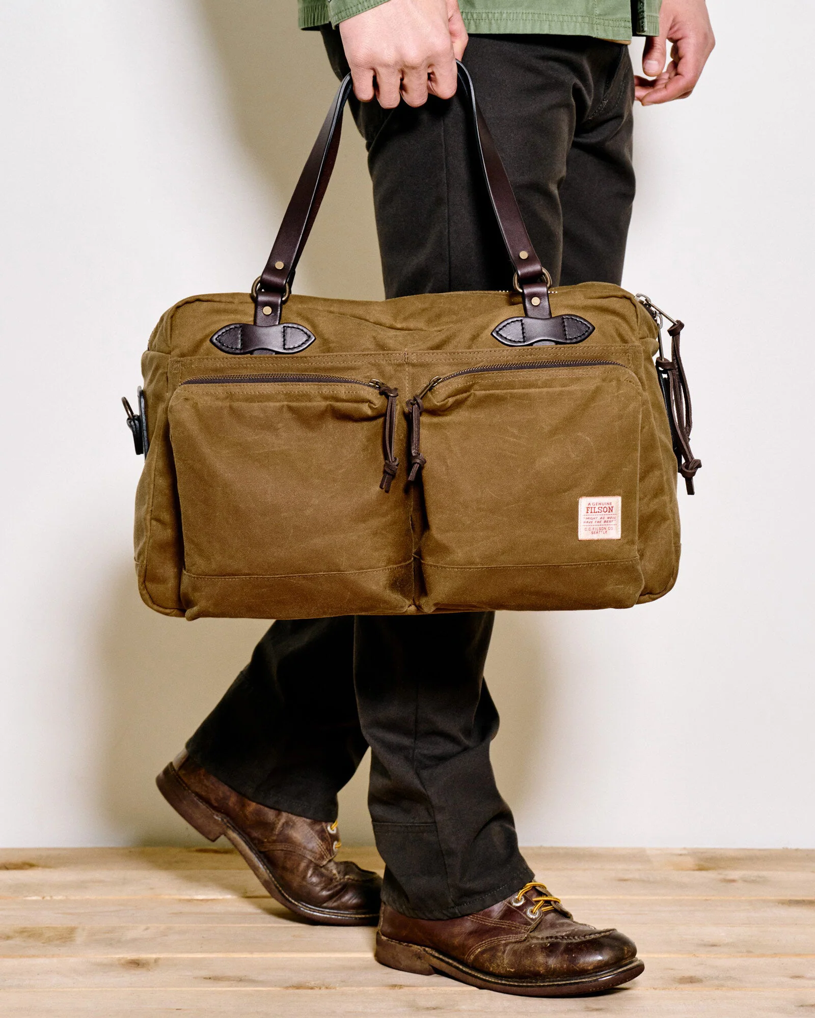 Filson 48 Hour Duffle Bag - Dark Tan - Image 2