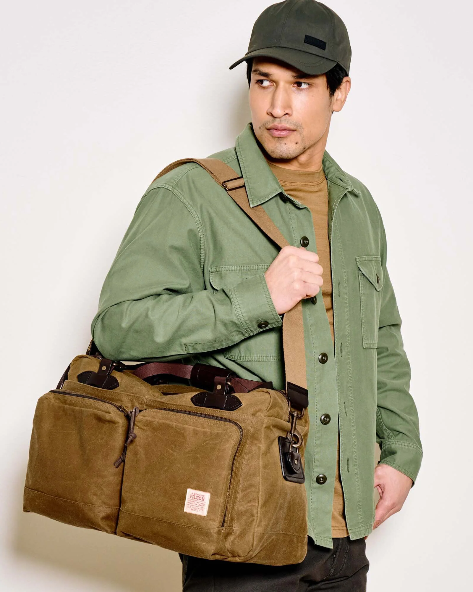 Filson 48 Hour Duffle Bag - Dark Tan - Image 3