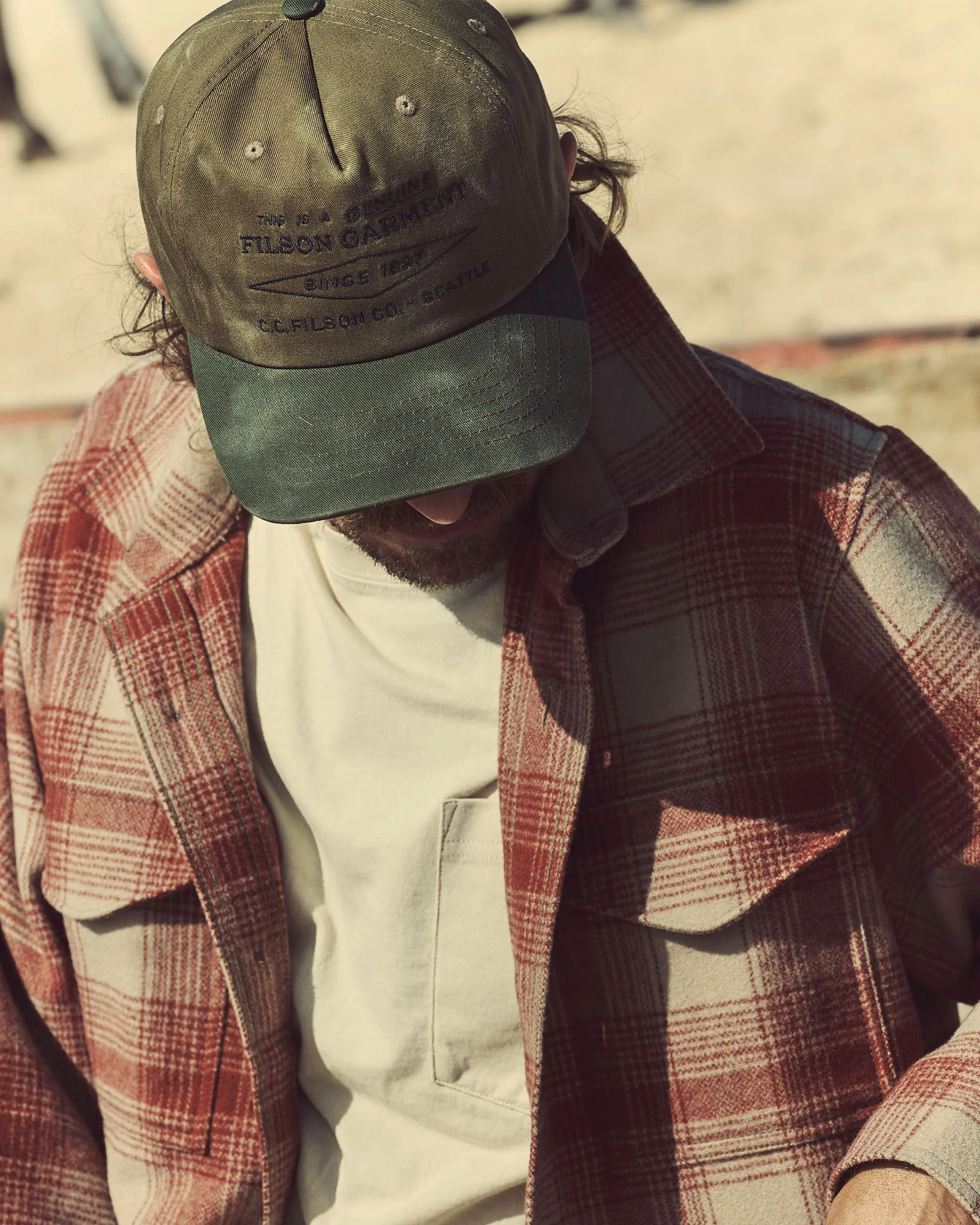 Filson Diamond Trucker Cap - Olive - Image 2