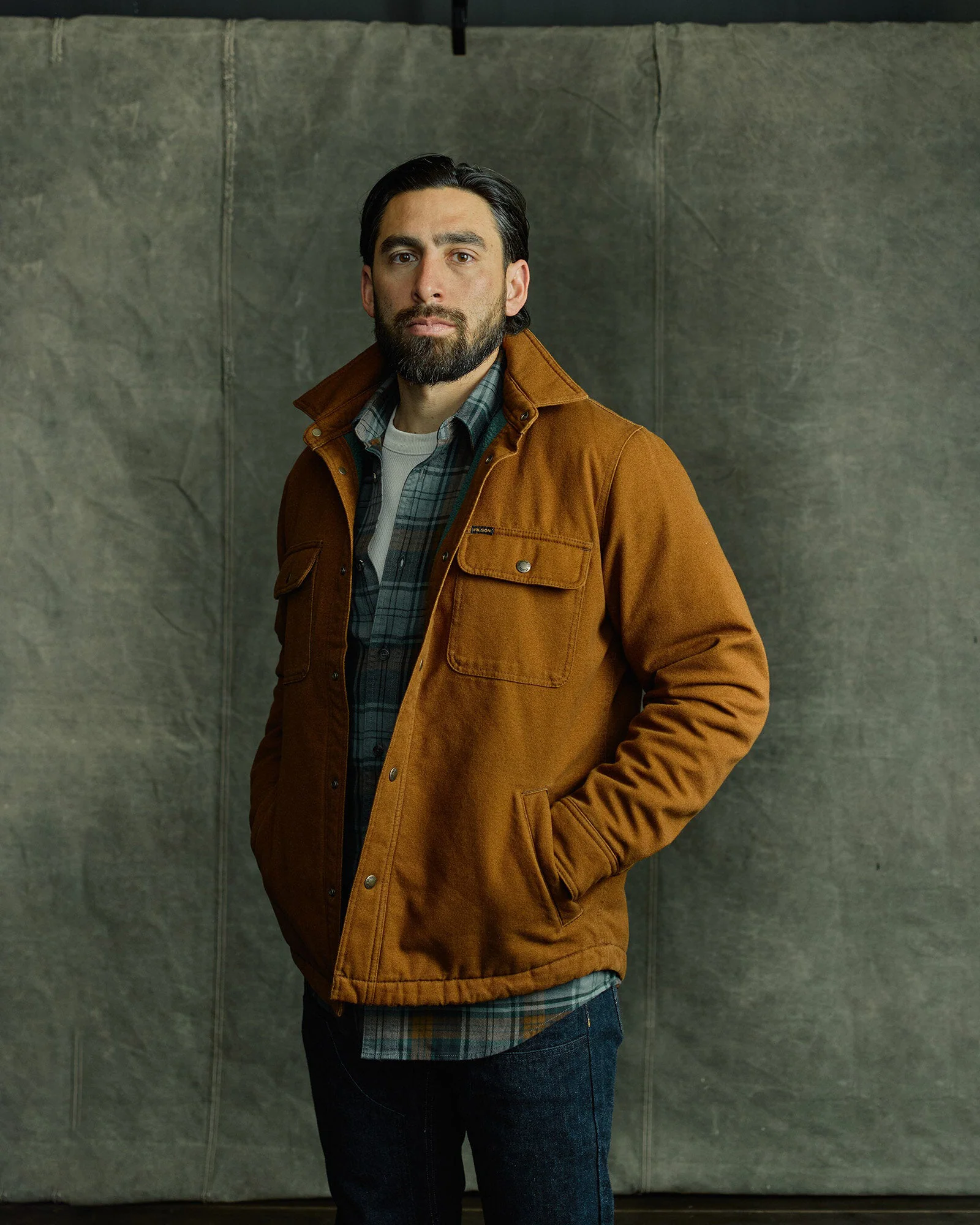 Filson Fleece Lined Jac-Shirt - Brown - Image 2
