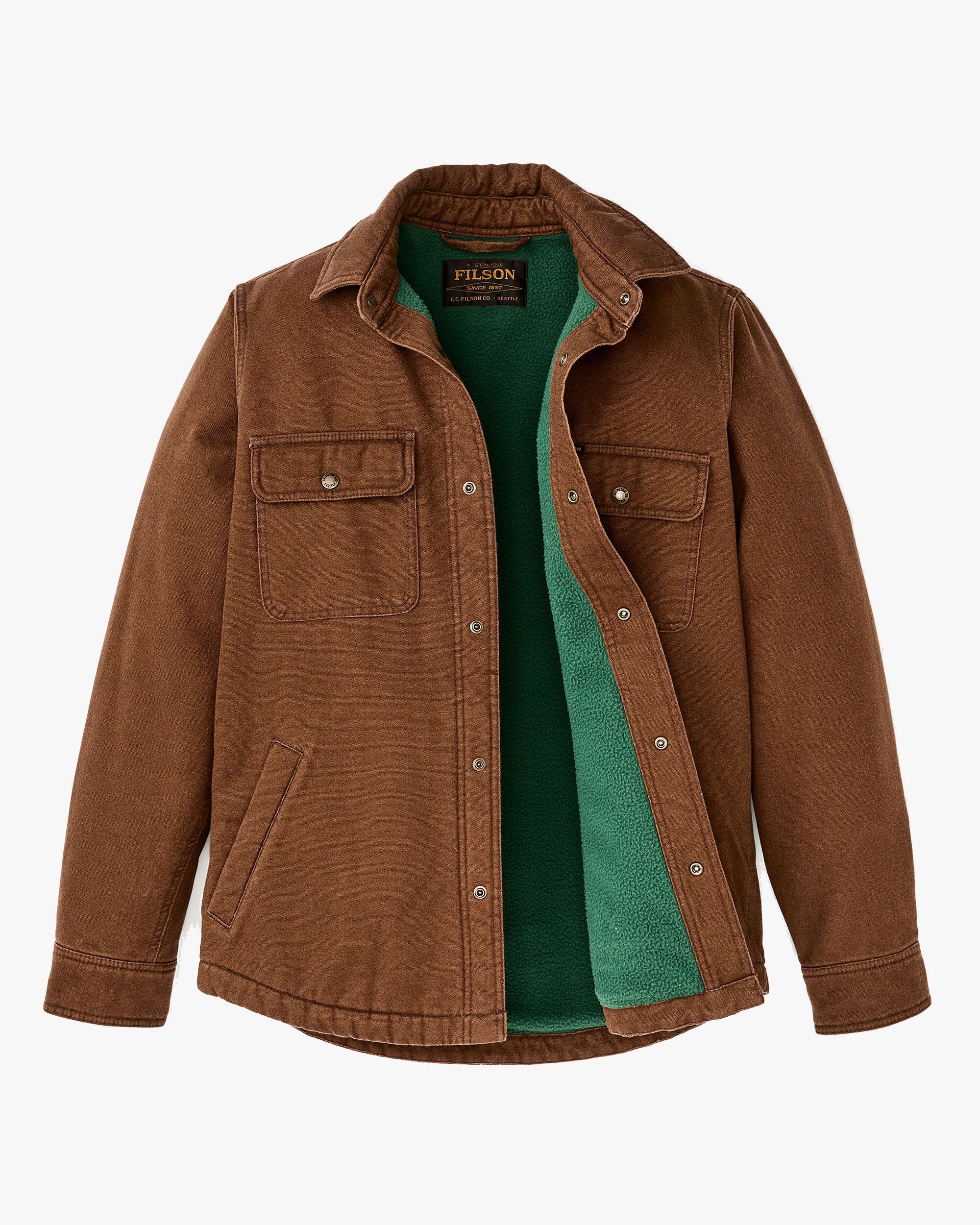 Filson Fleece Lined Jac-Shirt - Brown - Image 3