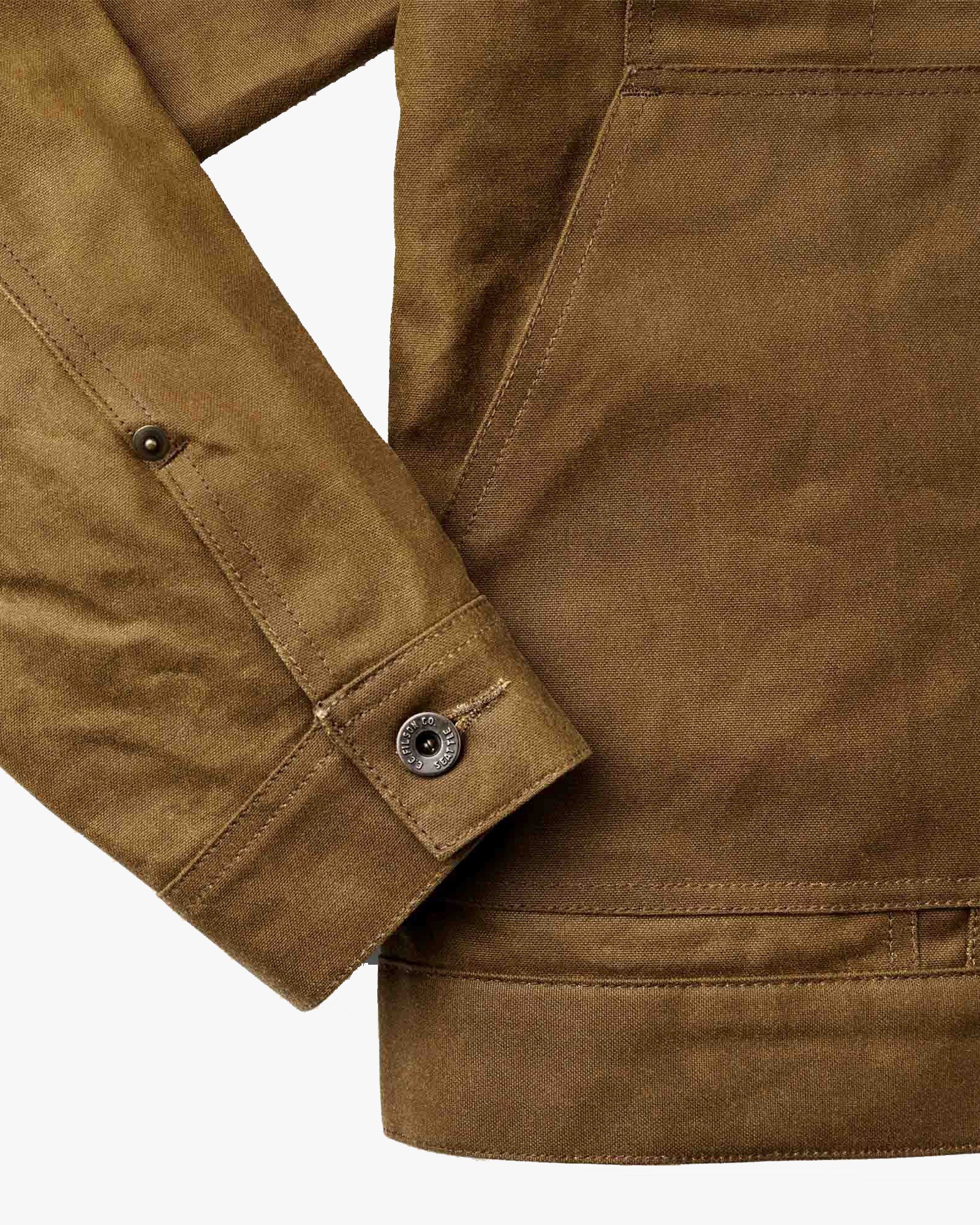 Filson Tin Cloth Short Lined Cruiser Jacket - Dark Tan - Image 5