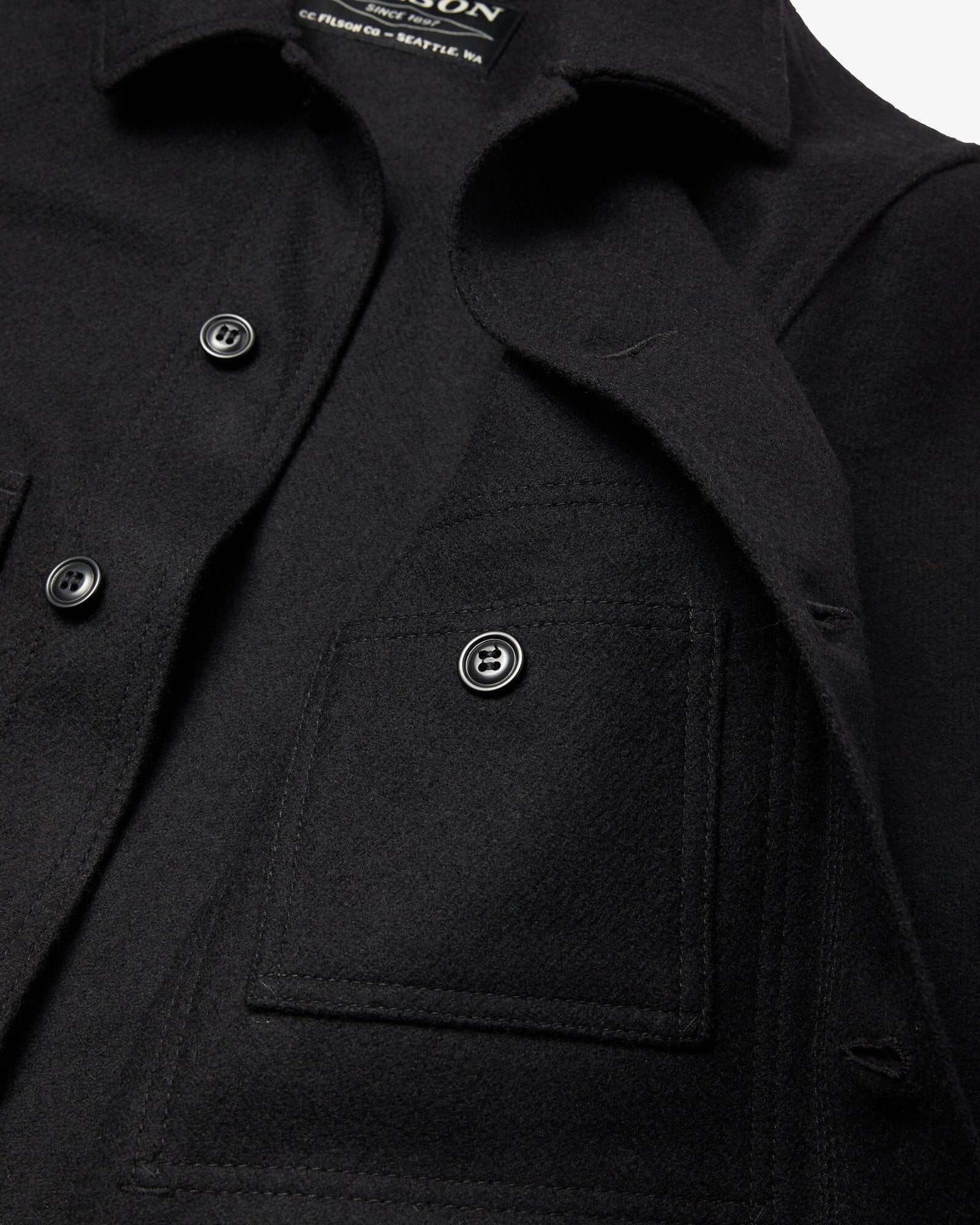 Filson Wool Mackinaw Cruiser Coat - Dark Navy - Image 2