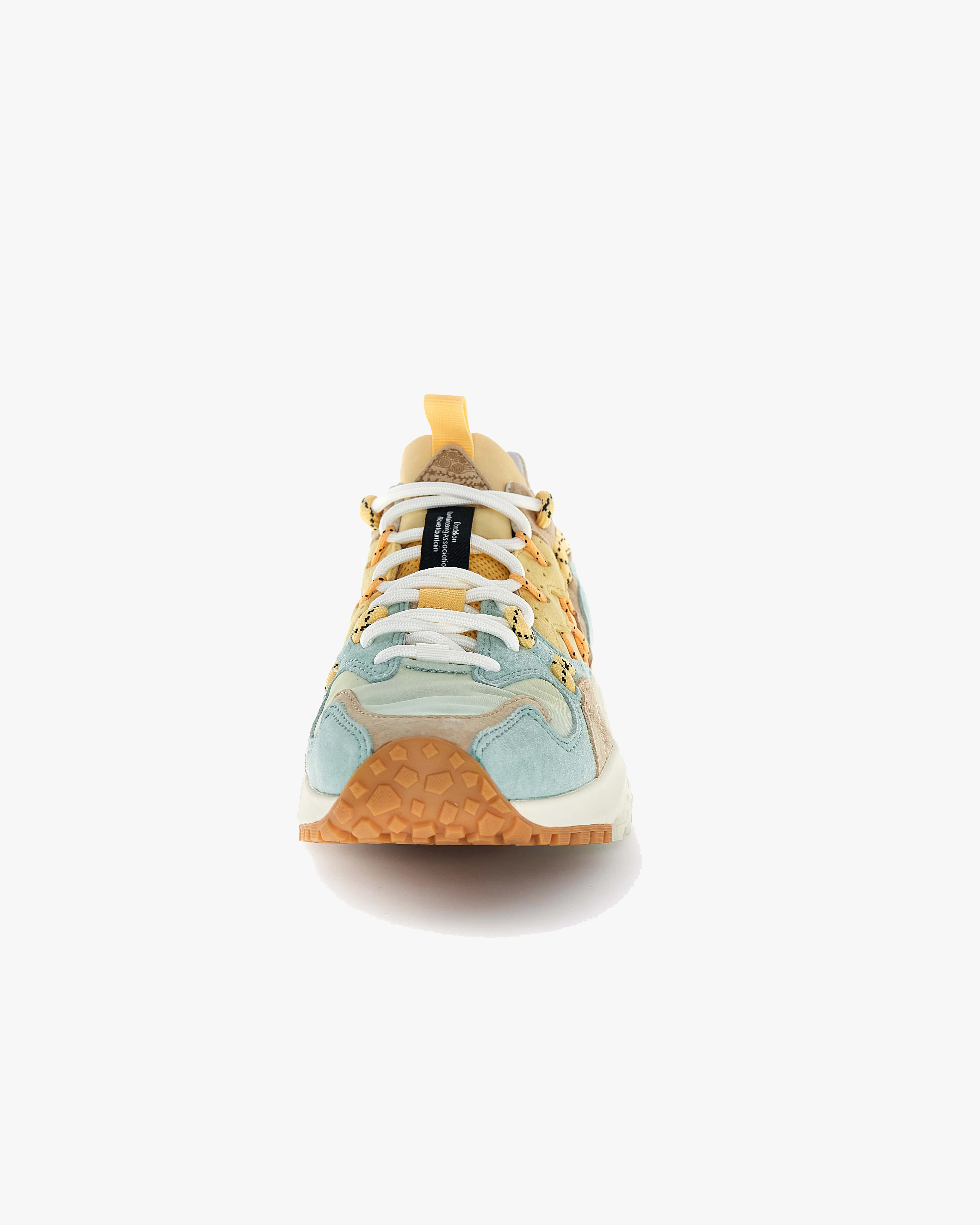 Flower Mountain Womens Yamabushi Suede & Nylon Ripstop - Mentos / Sand / Pale Yellow - Image 4