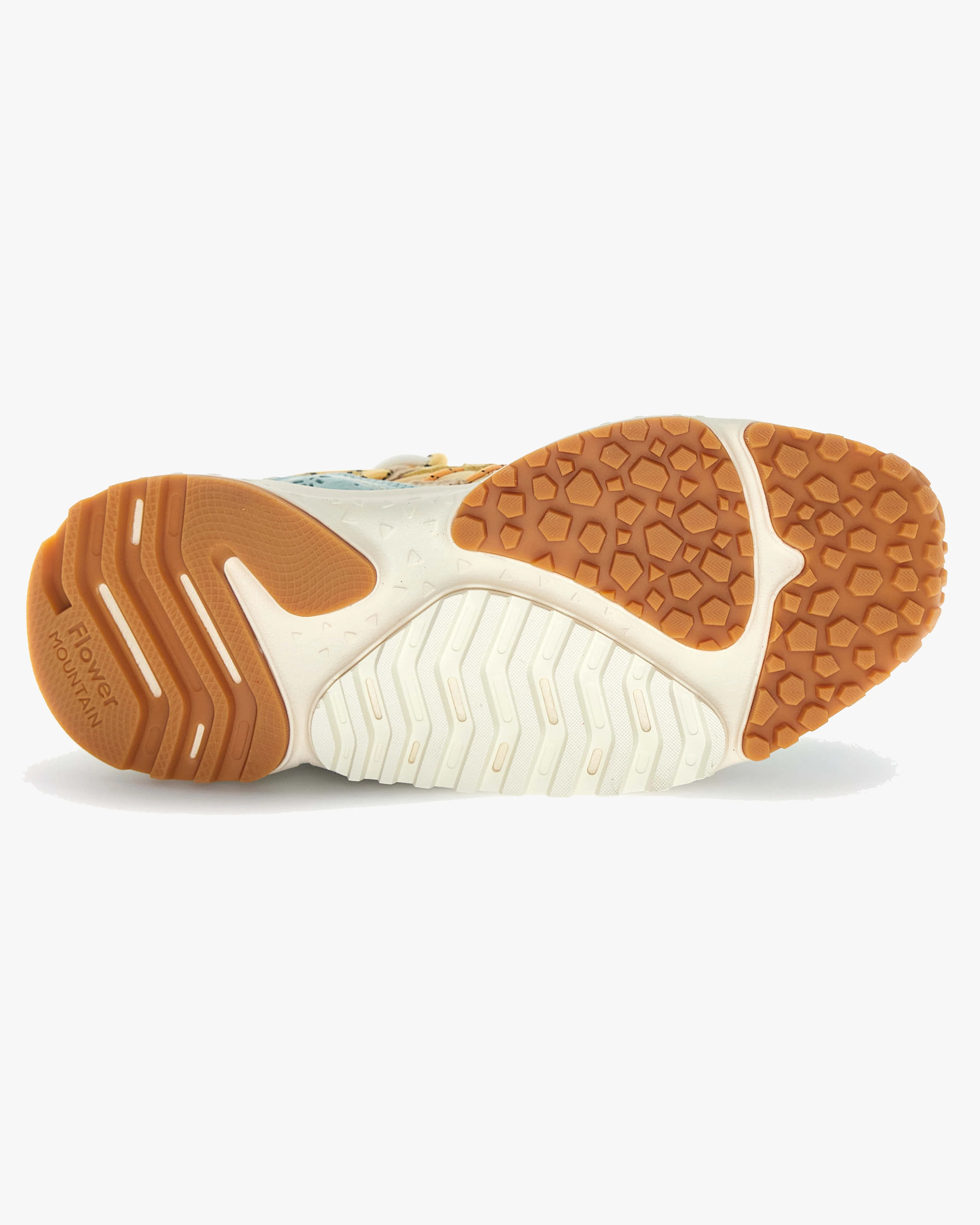 Flower Mountain Womens Yamabushi Suede & Nylon Ripstop - Mentos / Sand / Pale Yellow - Image 6