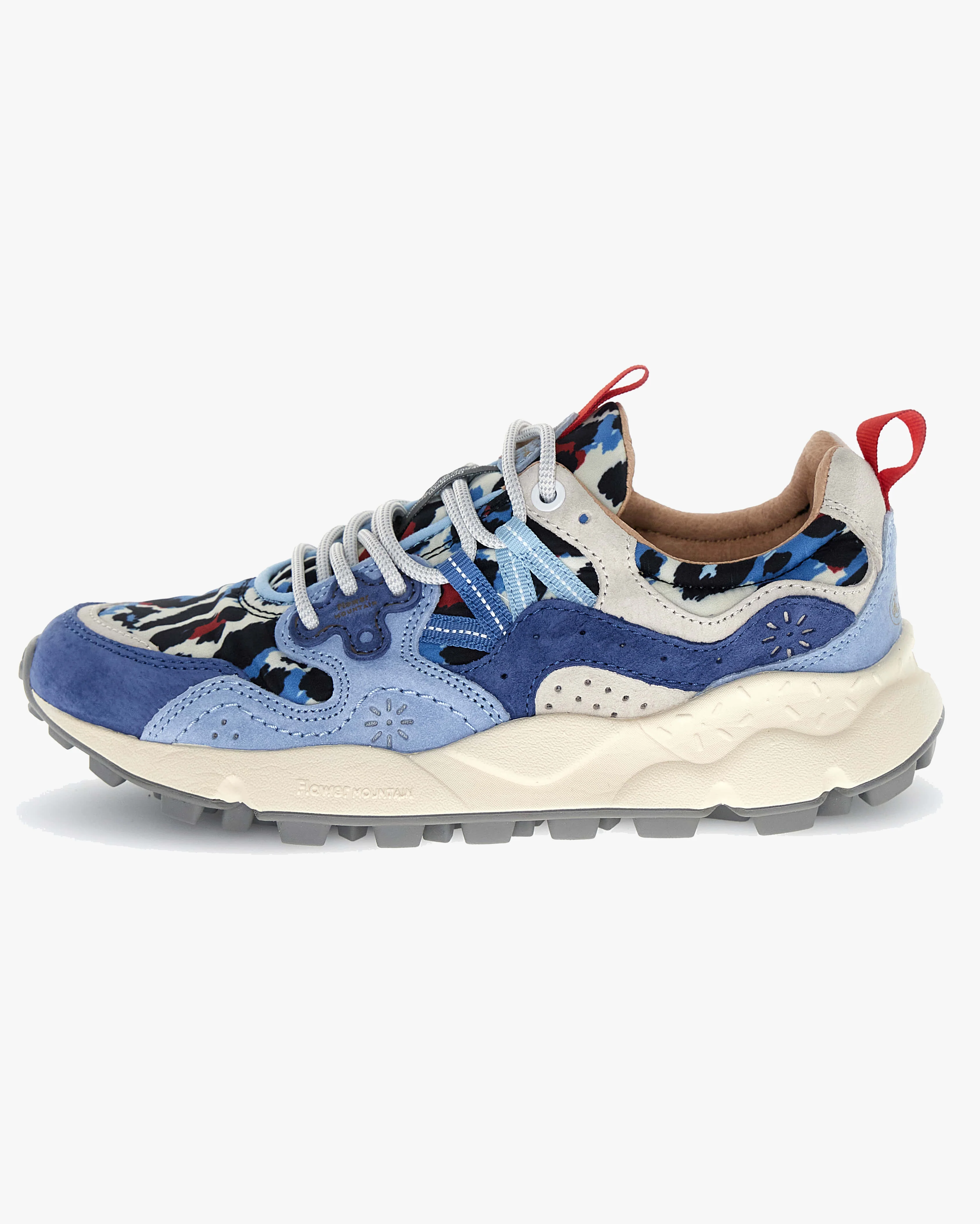 Flower Mountain Womens Yamano 3 Suede & Nylon Camo - Light Blue / Azure