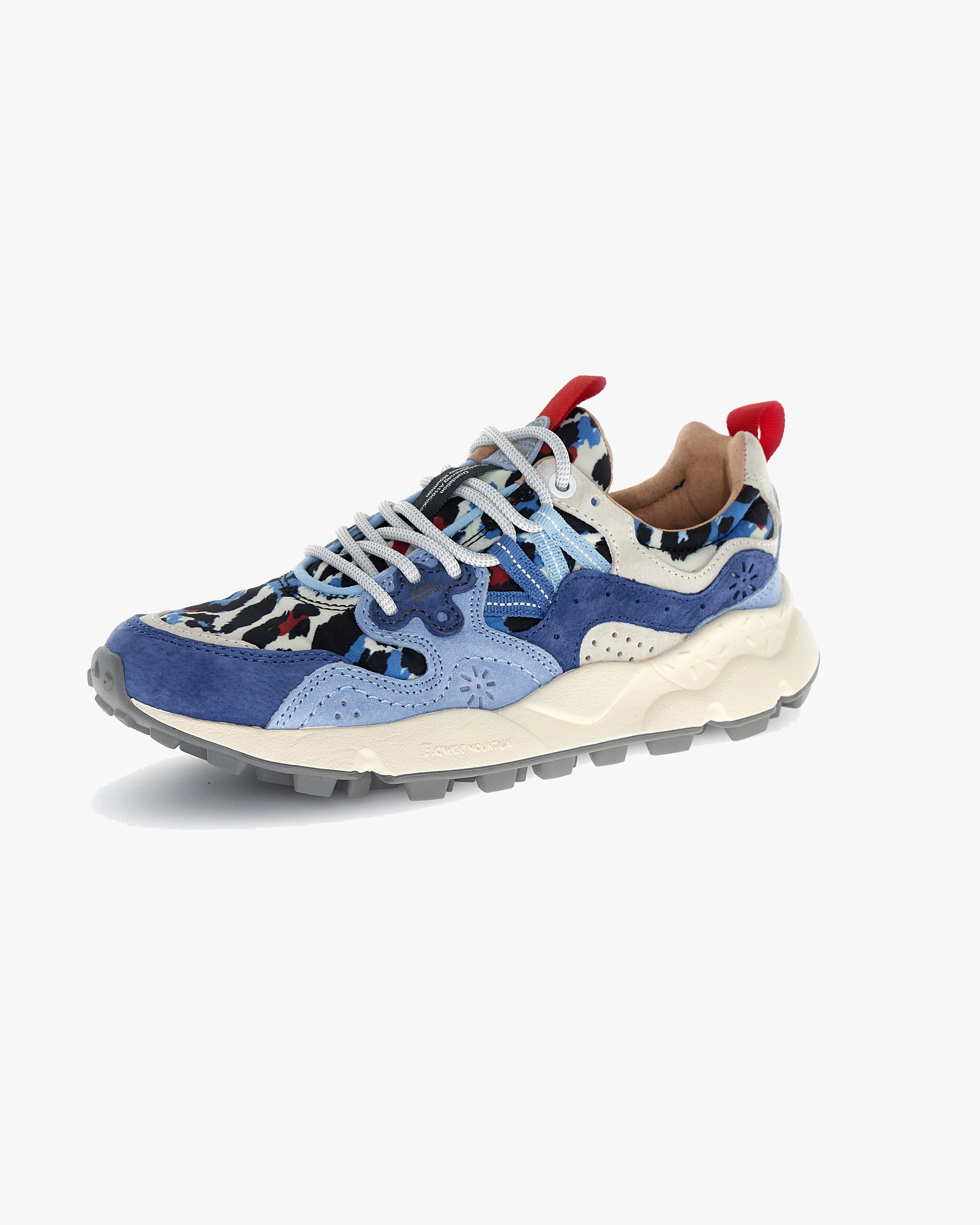 Flower Mountain Womens Yamano 3 Suede & Nylon Camo - Light Blue / Azure - Image 2