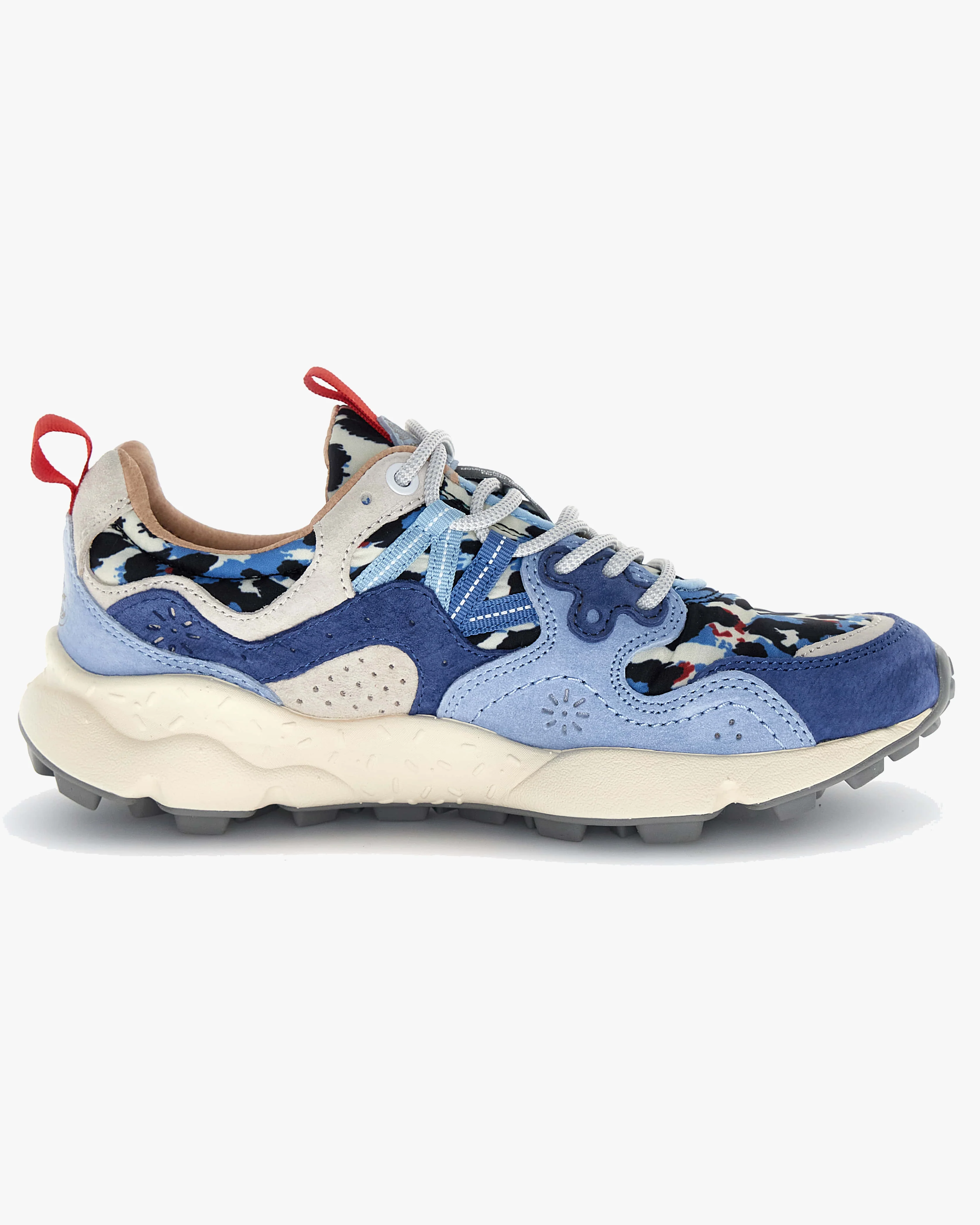 Flower Mountain Womens Yamano 3 Suede & Nylon Camo - Light Blue / Azure - Image 3
