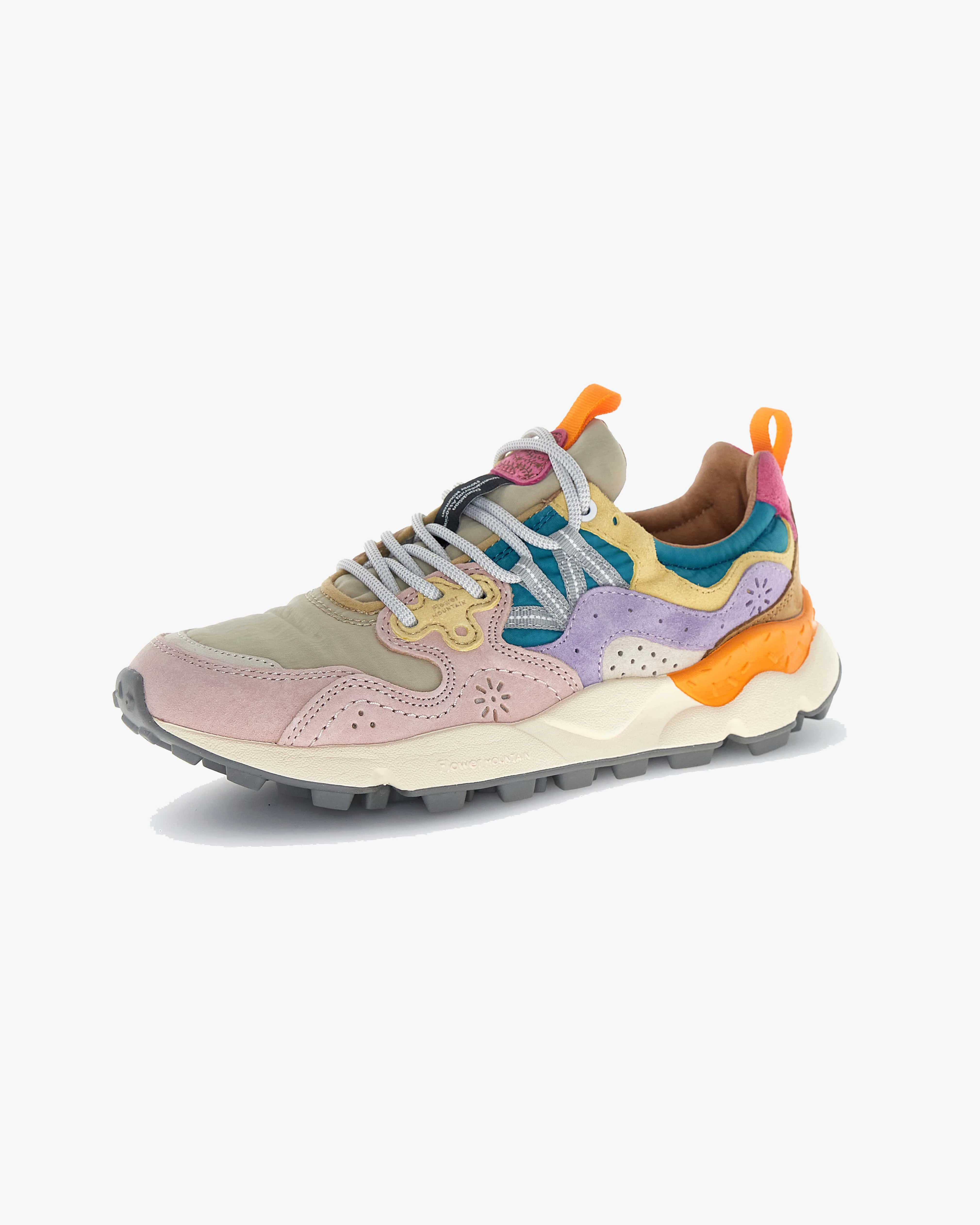 Flower Mountain Womens Yamano 3 Suede & Nylon - Pink / Lilac / Petrol - Image 2