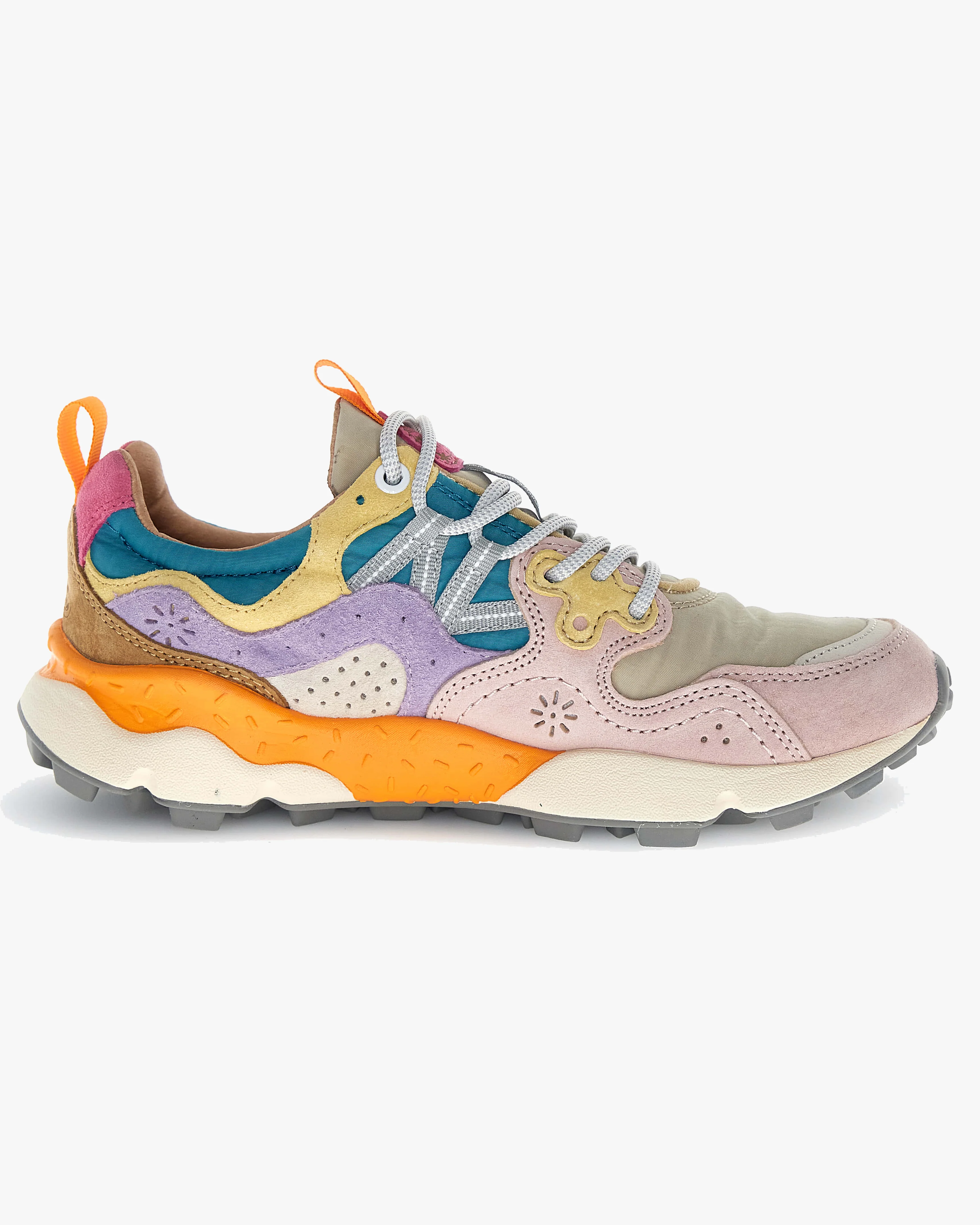 Flower Mountain Womens Yamano 3 Suede & Nylon - Pink / Lilac / Petrol - Image 3