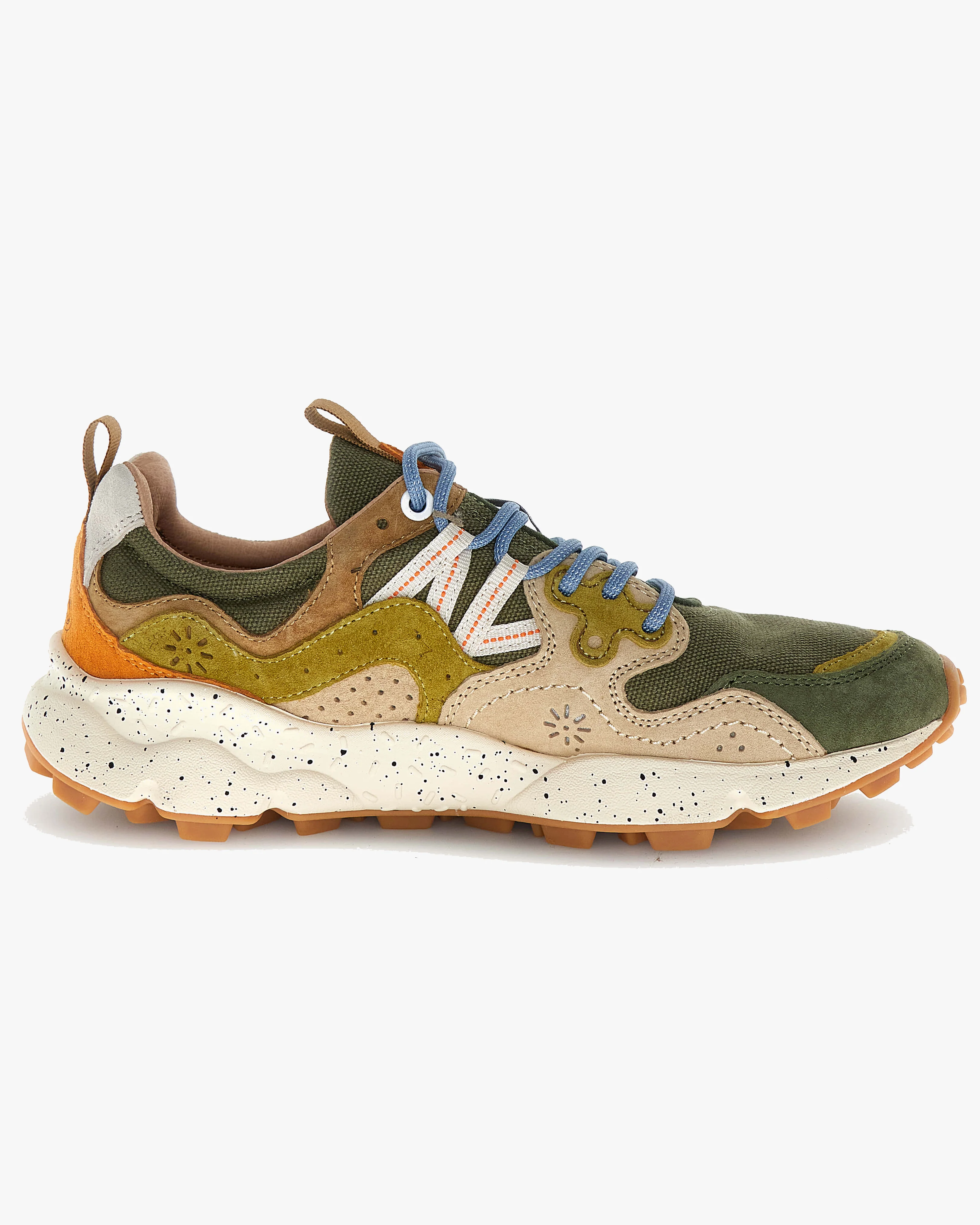 Flower Mountain Yamano 3 Suede & Canvas - Military / Taupe - Image 3