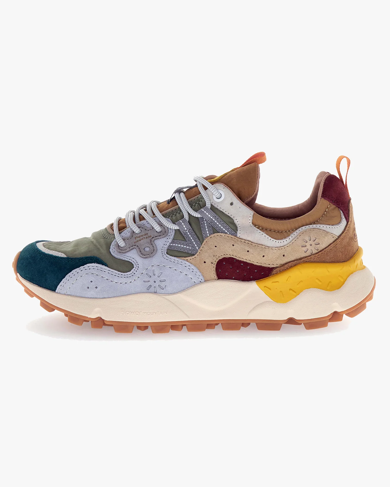 Flower Mountain Yamano 3 Suede & Nylon - Dark Petrol / Light Grey / Mud