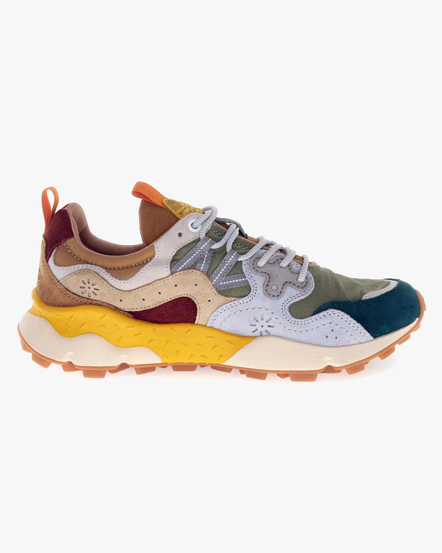 Flower Mountain Yamano 3 Suede & Nylon - Dark Petrol / Light Grey / Mud - Image 2