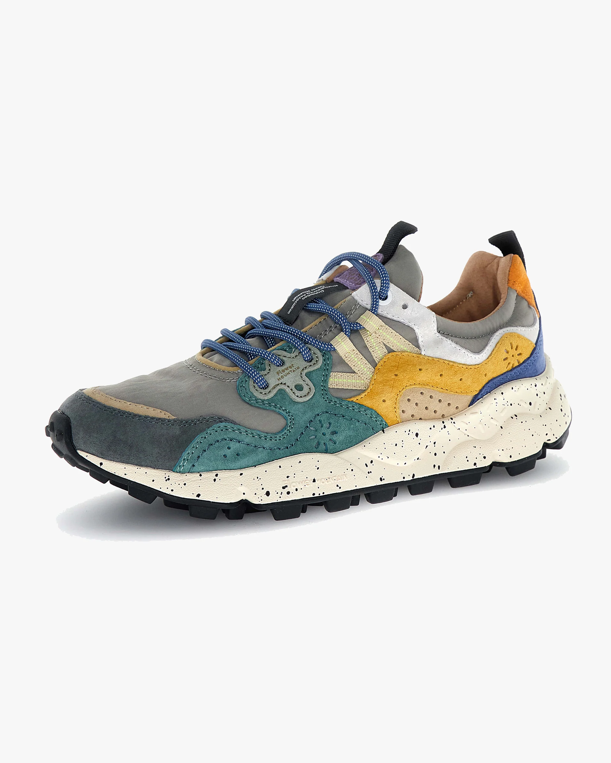 Flower Mountain Yamano 3 Suede & Nylon - Grey / Petrol / Zucca - Image 2