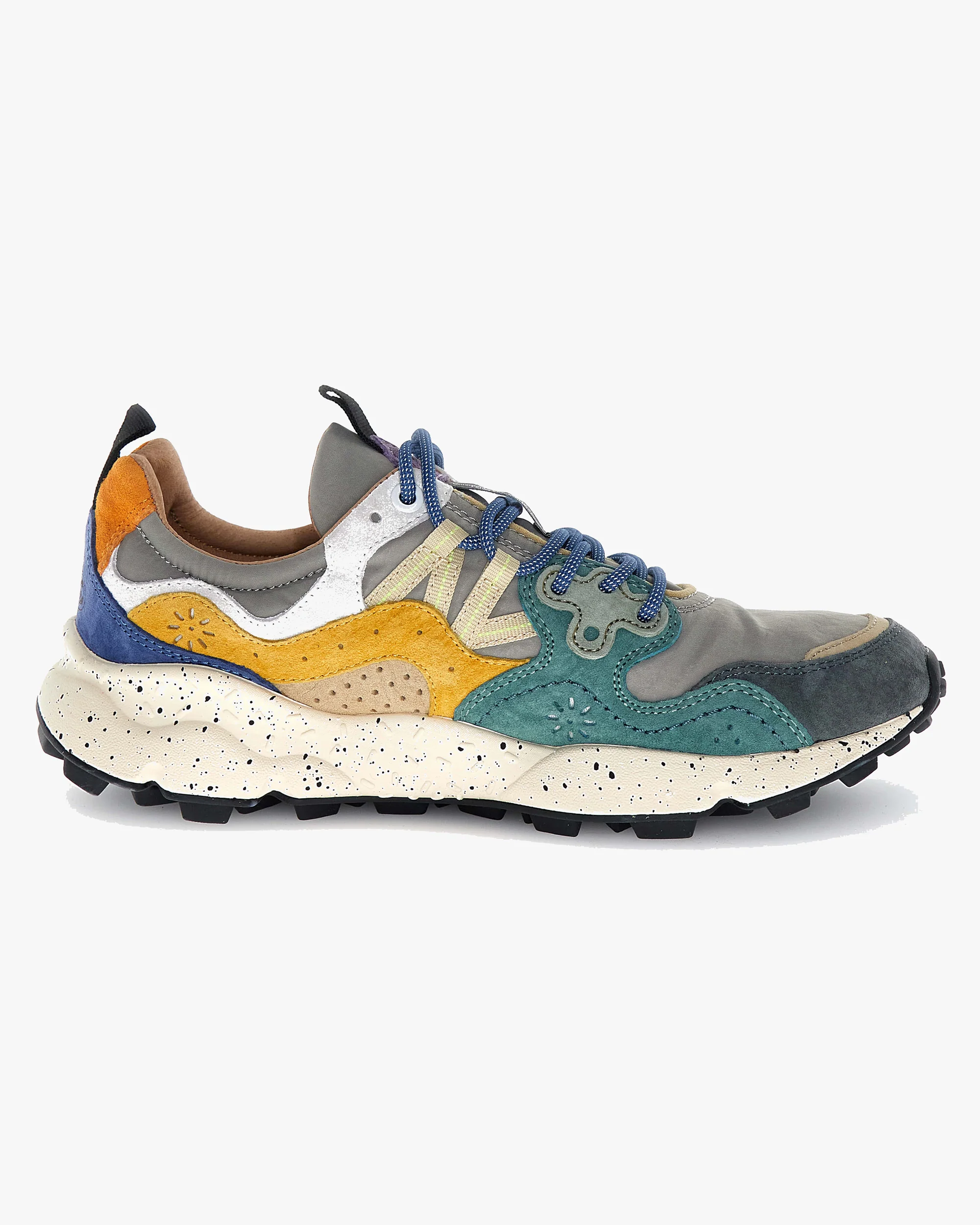 Flower Mountain Yamano 3 Suede & Nylon - Grey / Petrol / Zucca - Image 3