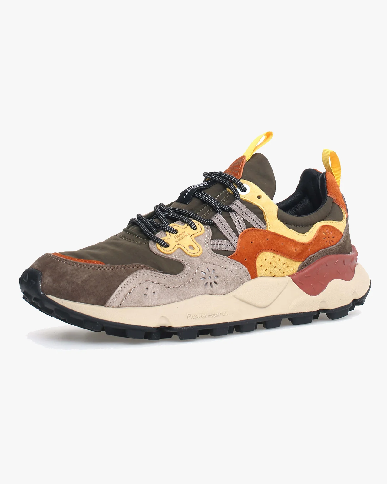 Flower Mountain Yamano 3 Suede & Nylon - Grey / Yellow - Image 3