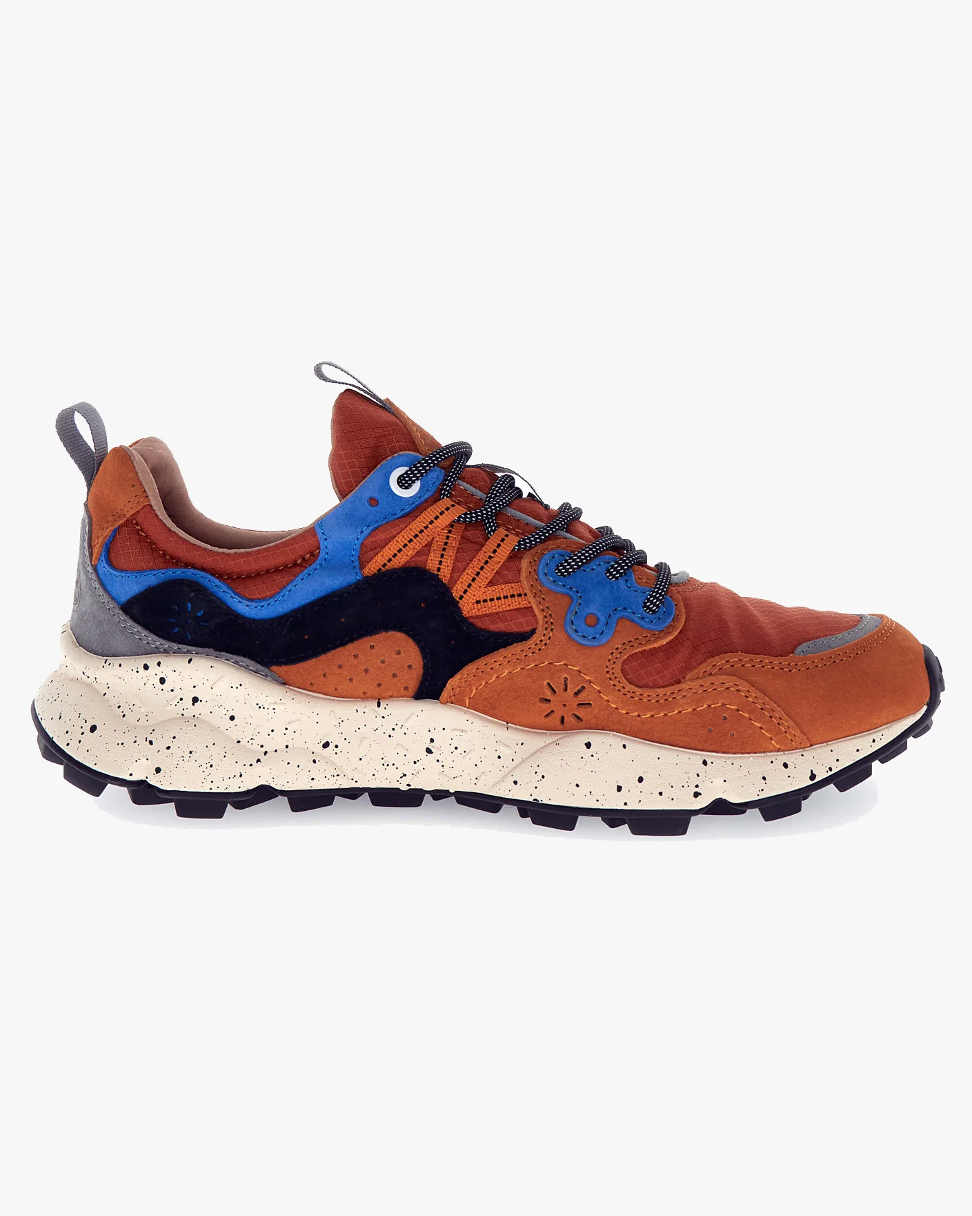 Flower Mountain Yamano 3 Suede & Nylon Squared - Warm Coral / Deep Blue / Black - Image 2