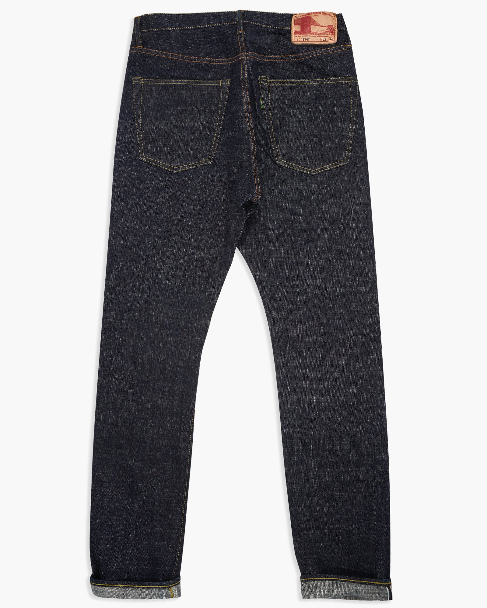 FOB Factory F147 14oz Supima G3 Selvedge Denim Slim Tapered Mens Jeans - Onewash - Image 3