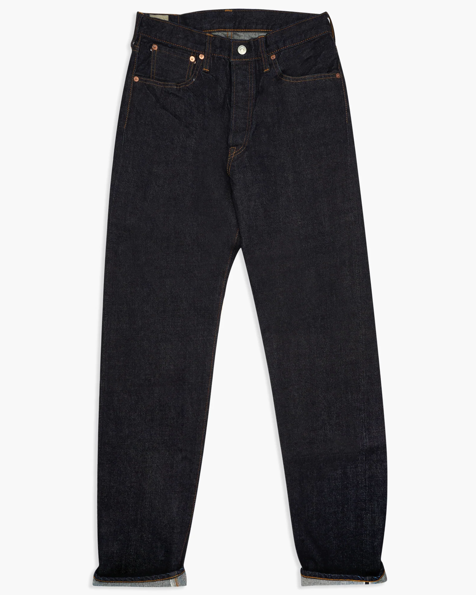FOB Factory F153 14.75oz Supima Selvedge Denim Tapered Mens Jeans - Onewash - Image 4