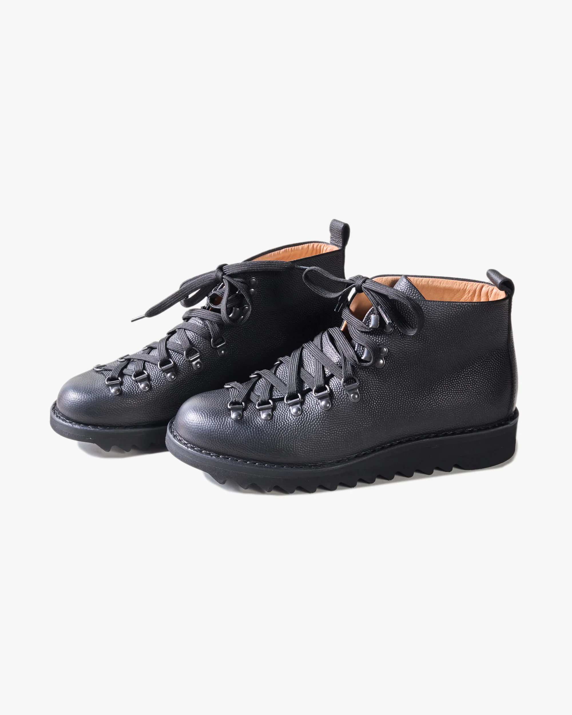 Fracap M120 Magnifico Leather Boots - Arancia Black / Black Ripple Sole - Image 3