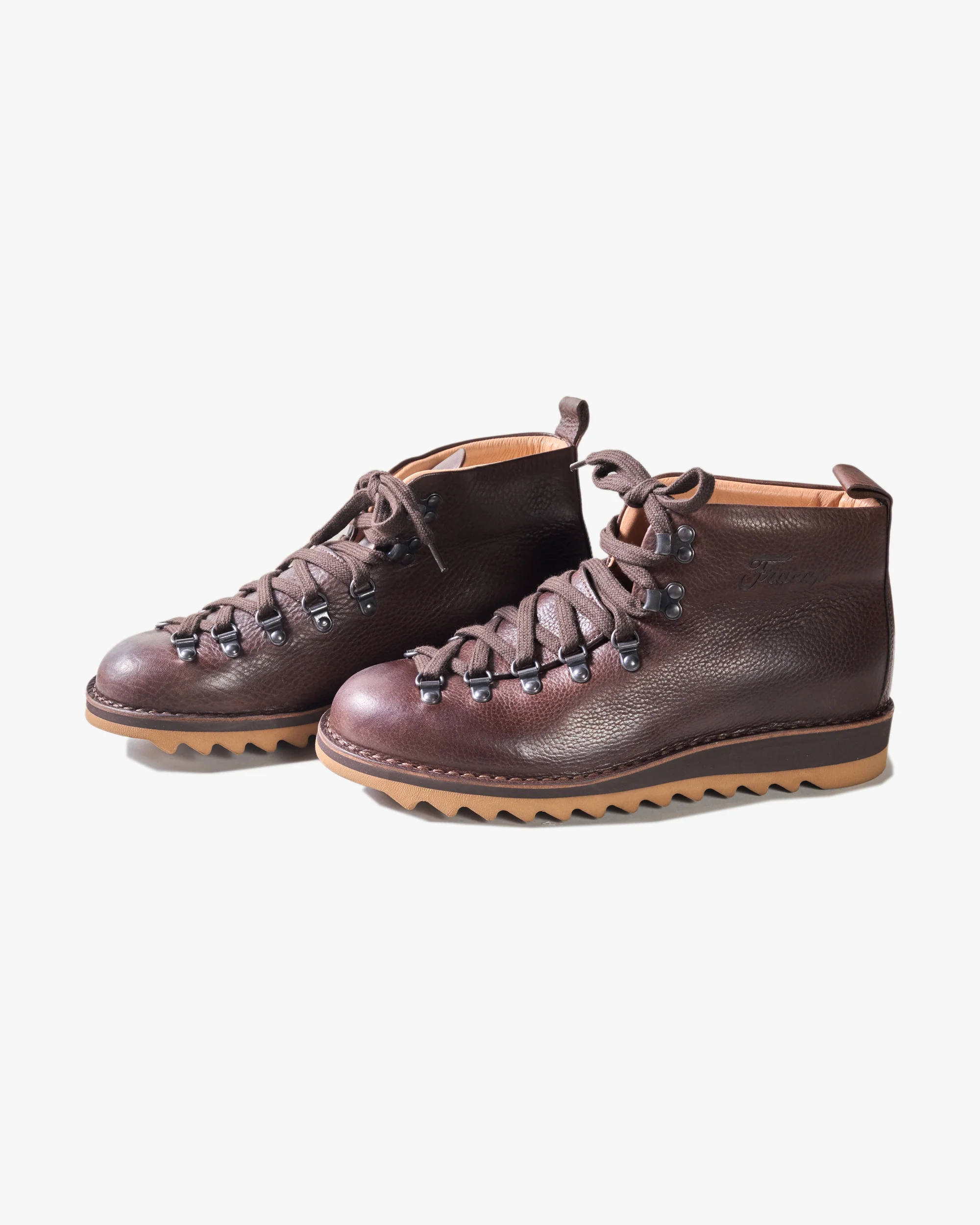 Fracap M120 Magnifico Leather Boots - Testa Di Moro / Ambra Ripple Sole - Image 3