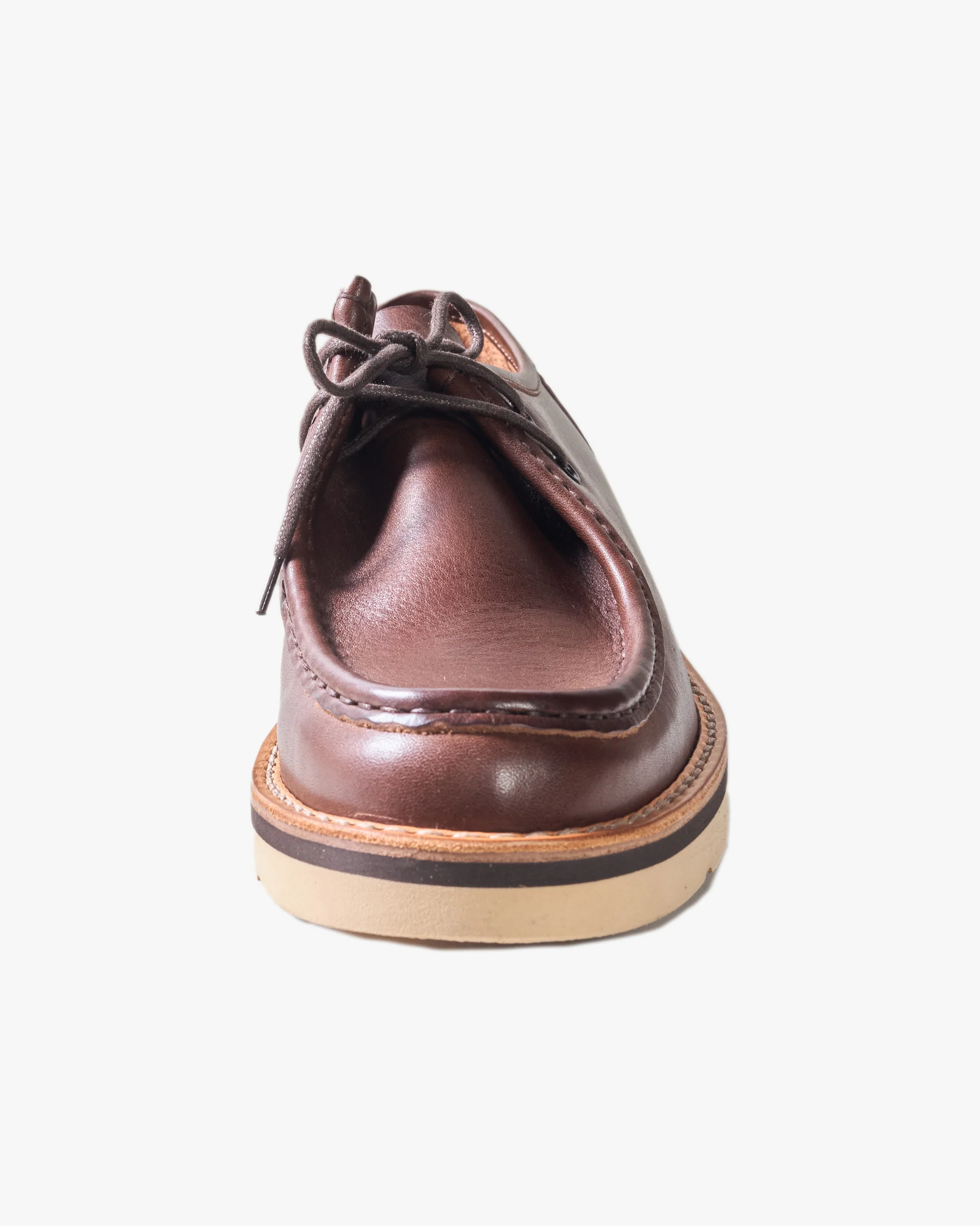 Fracap W147 Leather Derby Shoes - Corteccia / Beige Cristy Sole - Image 4