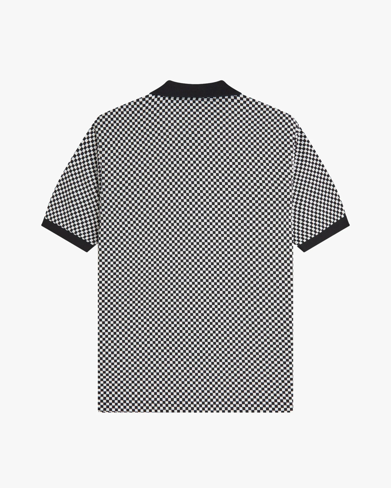 Fred Perry Chequerboard Polo Shirt - Black - Image 7