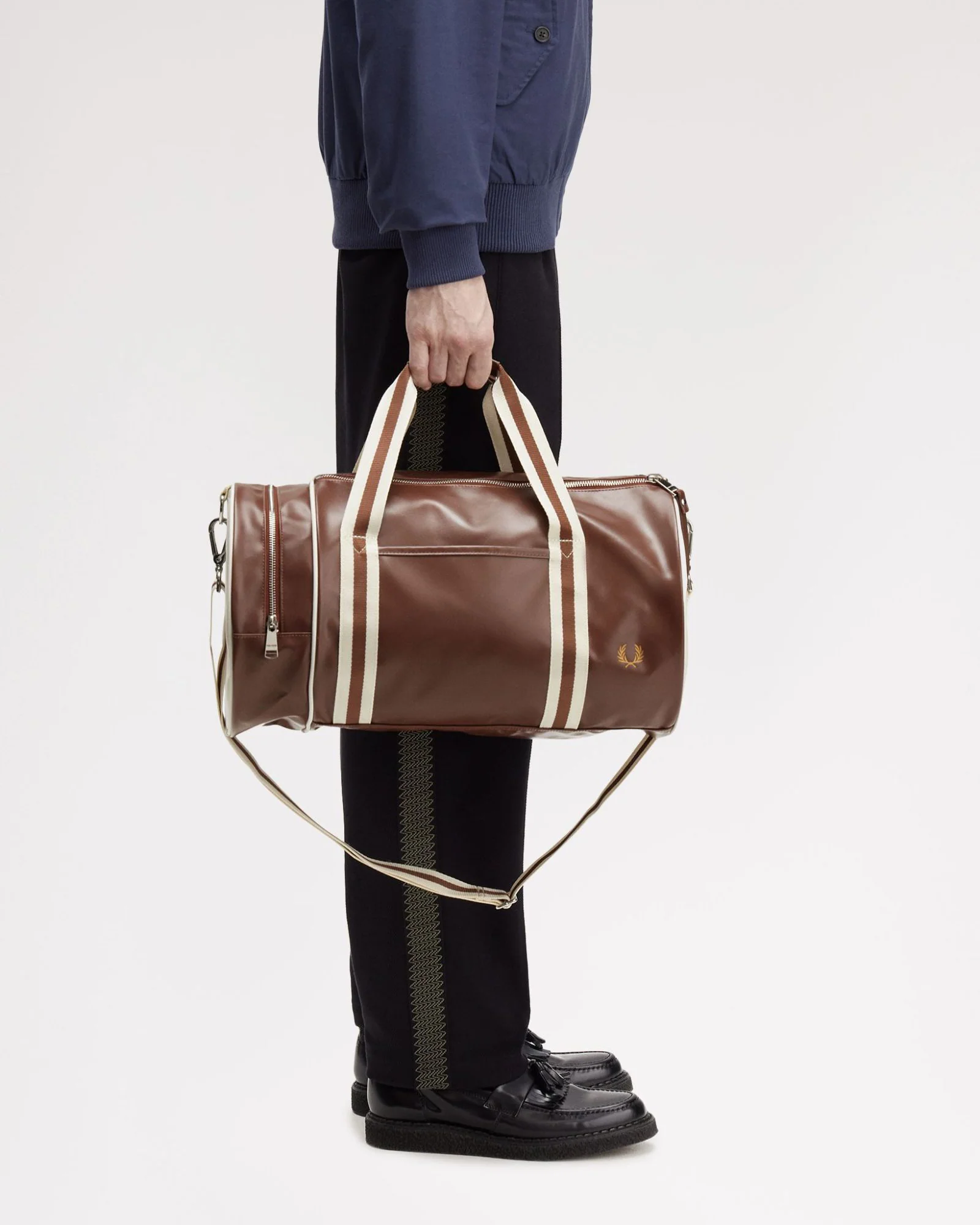 Fred Perry Classic Barrel Bag - Tan / Ecru - Image 4