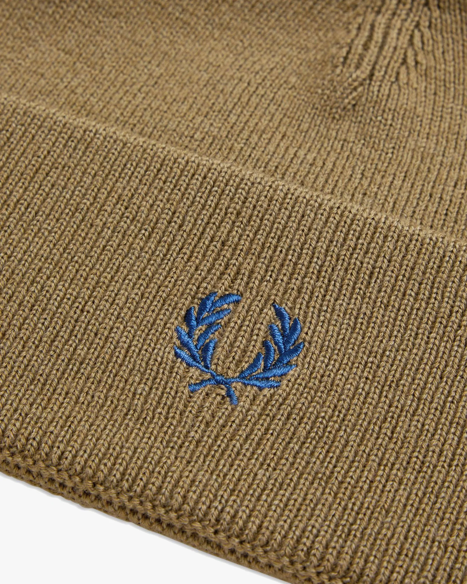 Fred Perry Classic Wool Beanie - Shaded Stone / Dark Petrol - Image 4