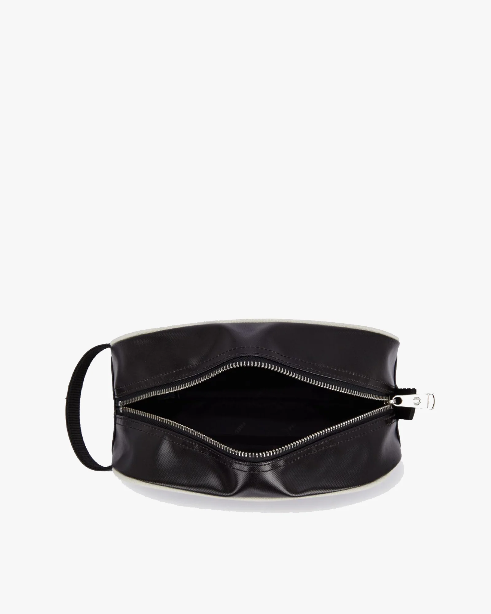 Fred Perry Coated Polyester Laurel Wreath Wash Bag - Black / Ecru - Image 4
